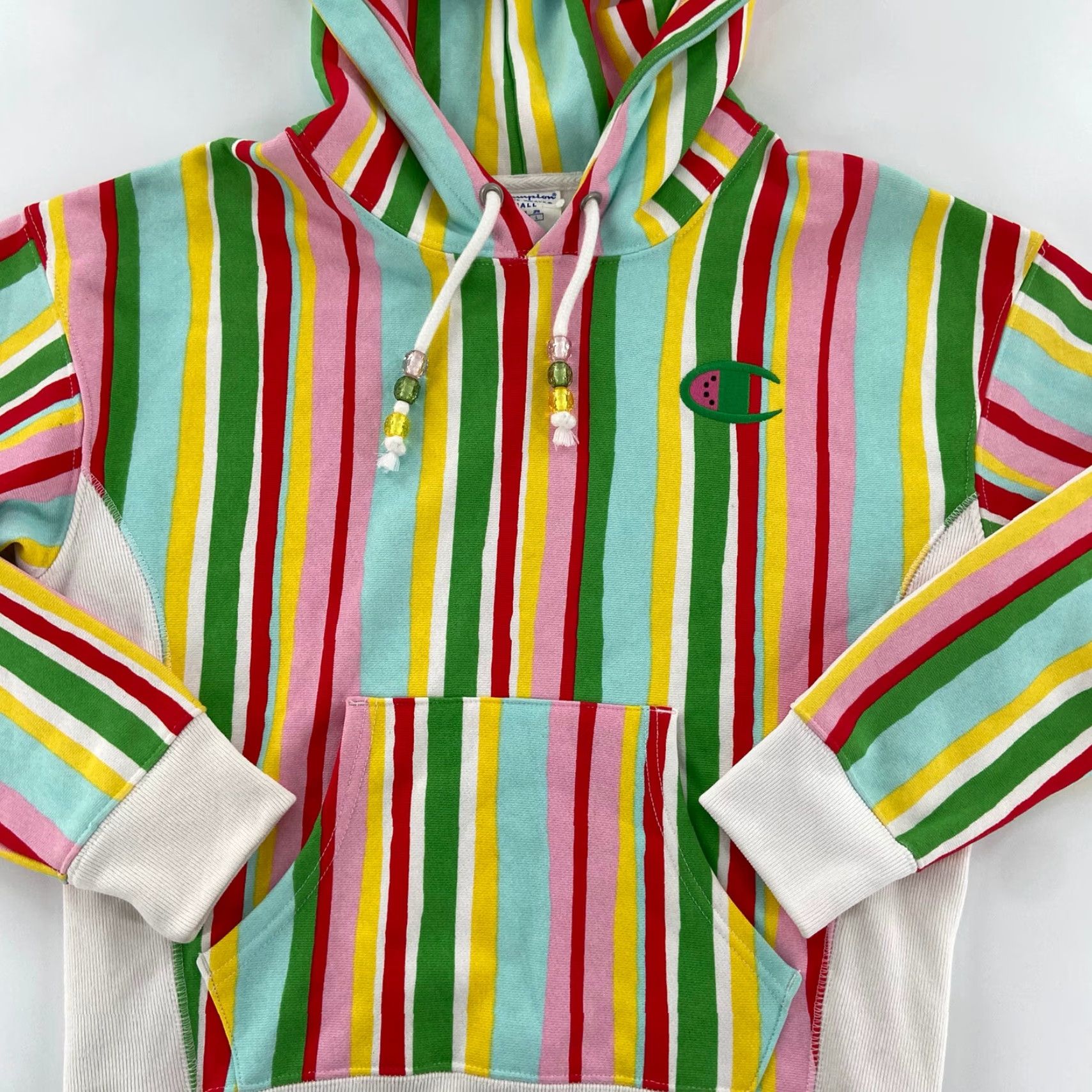 Champion Champion Susan Alexandra Watermelon Stripe Reverse Weave Hoodie Women's Small Multicolor Size S / US 4 / IT 40 - 6 Thumbnail