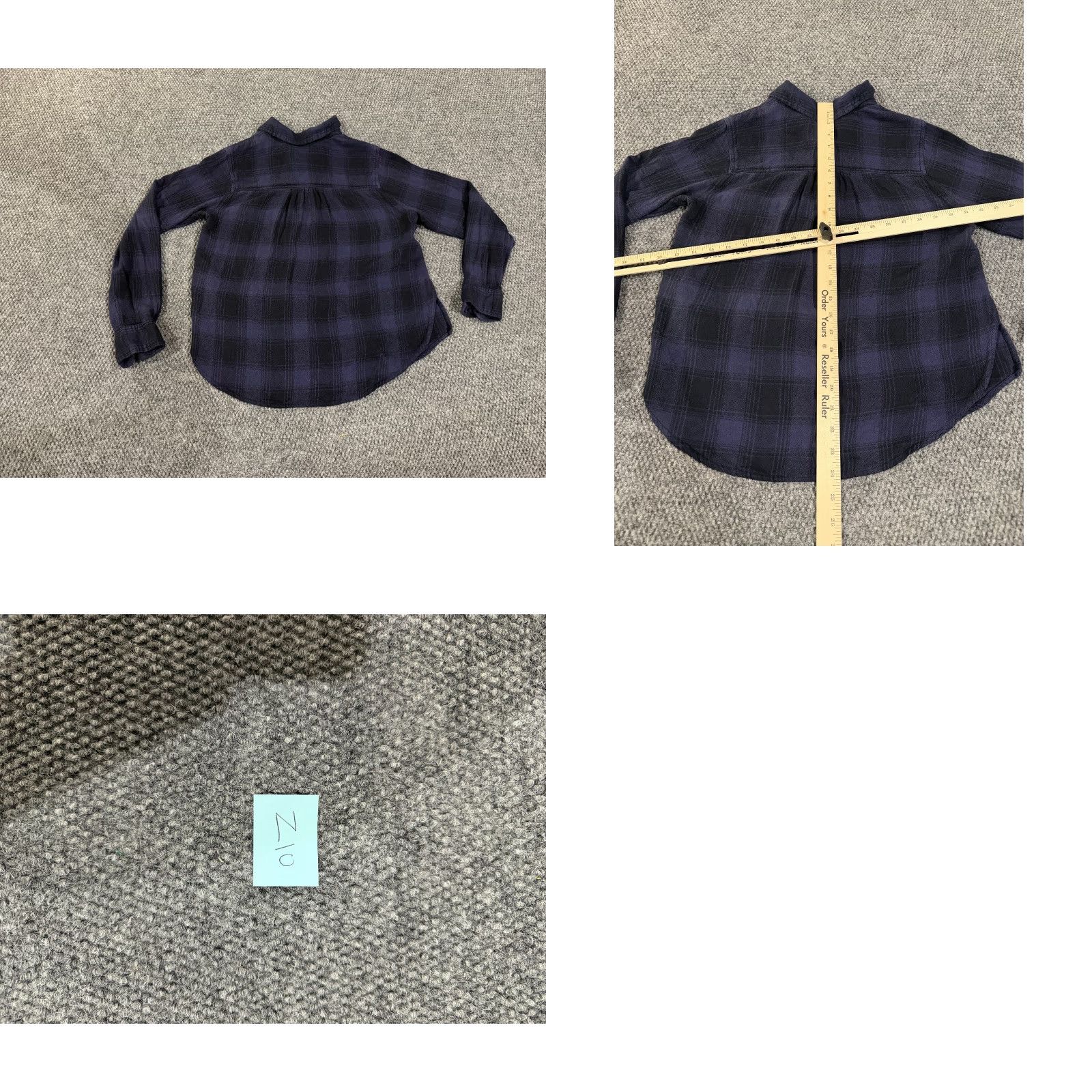Lucky Brand Lucky Brand Button-Up Shirt Womens XS Blue Plaid Long Sleeve Casual Lightweight Shirt Womens XS Blue Plaid Long Sleeve Casual Lightweight Size XS / US 0-2 / IT 36-38 - 8 Thumbnail