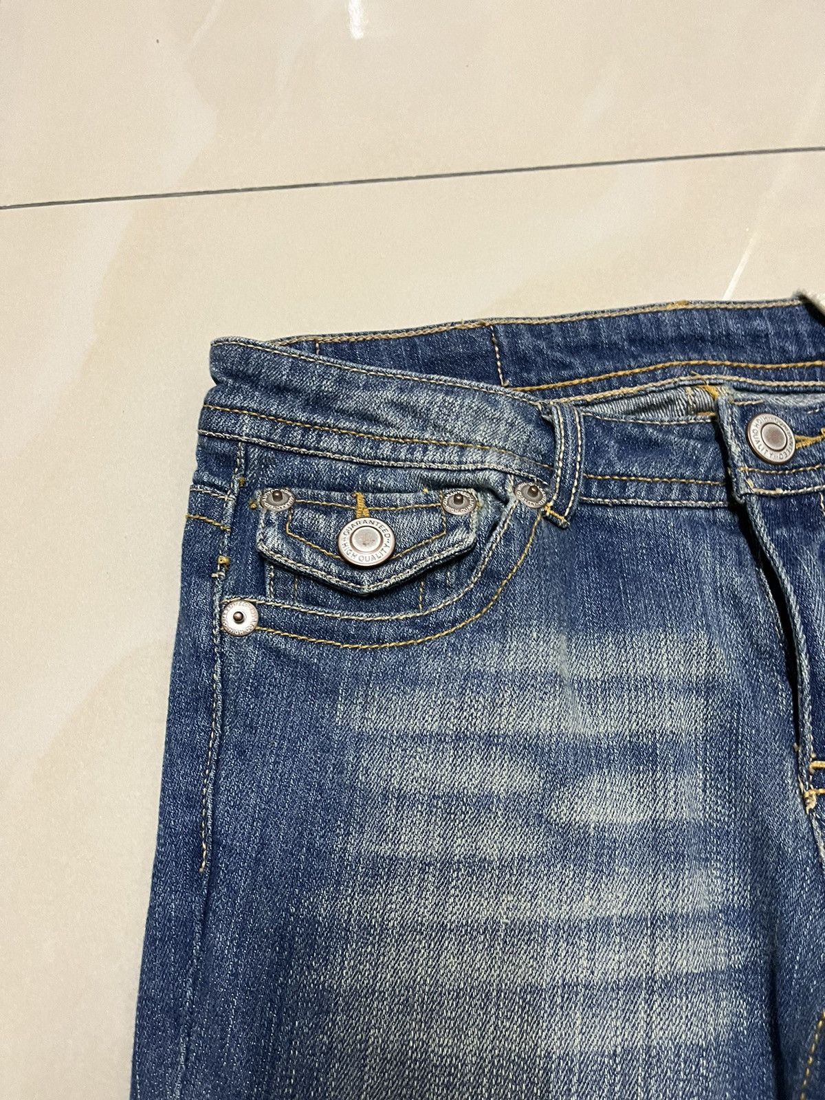 If Six Was Nine Flare Jeans Back & Forth low rise faded distressed F1 Size US 29 - 4 Thumbnail