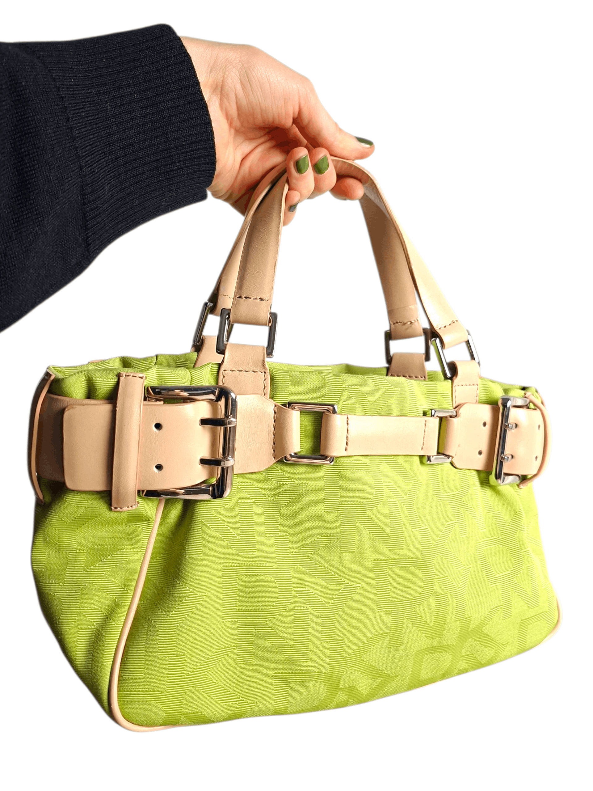 DKNY DKNY Y2K Lime Green Monogram Buckle Bag Size ONE SIZE - 1 Thumbnail