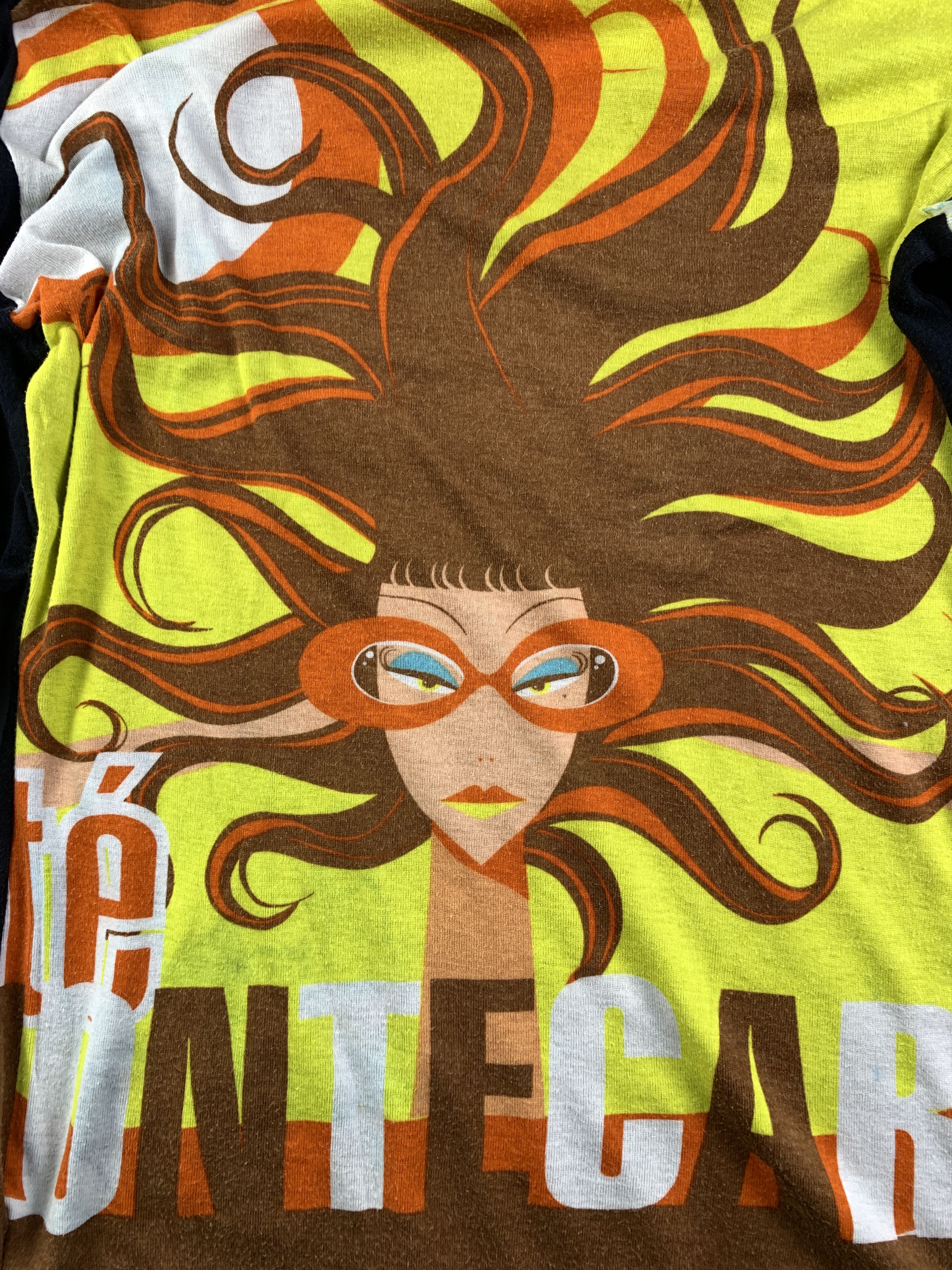 Japanese Brand 2000s Multi Art Gorl Graphic V-neck Longsleeve Tee (M) Size M / US 6-8 / IT 42-44 - 5 Thumbnail