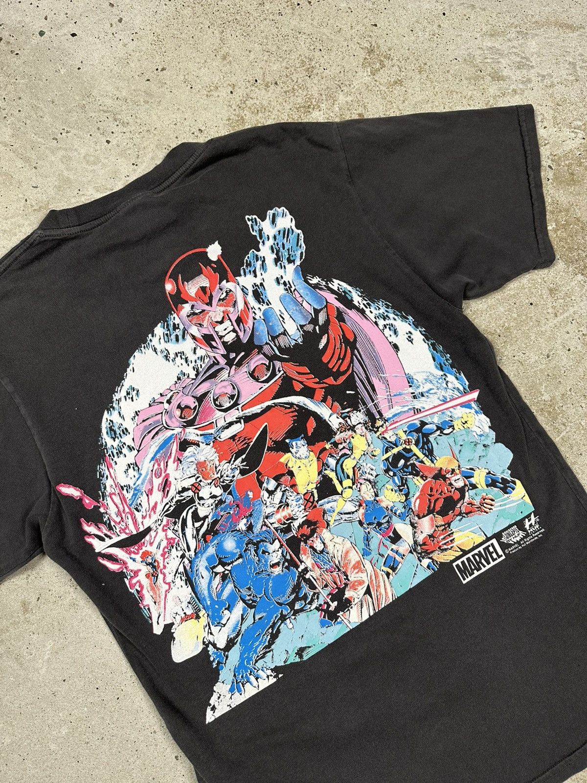 Huf HUF x Marvel X Men Washed Grey Remix T Shirt Size US S / EU 44-46 / 1 - 10 Thumbnail