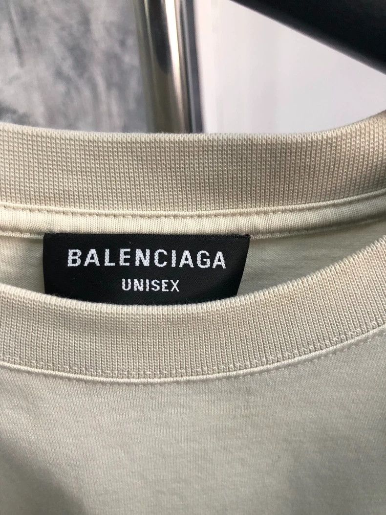 Balenciaga Balenciaga Embroidered slogan gray short sleeve Size US S / EU 44-46 / 1 - 2 Thumbnail