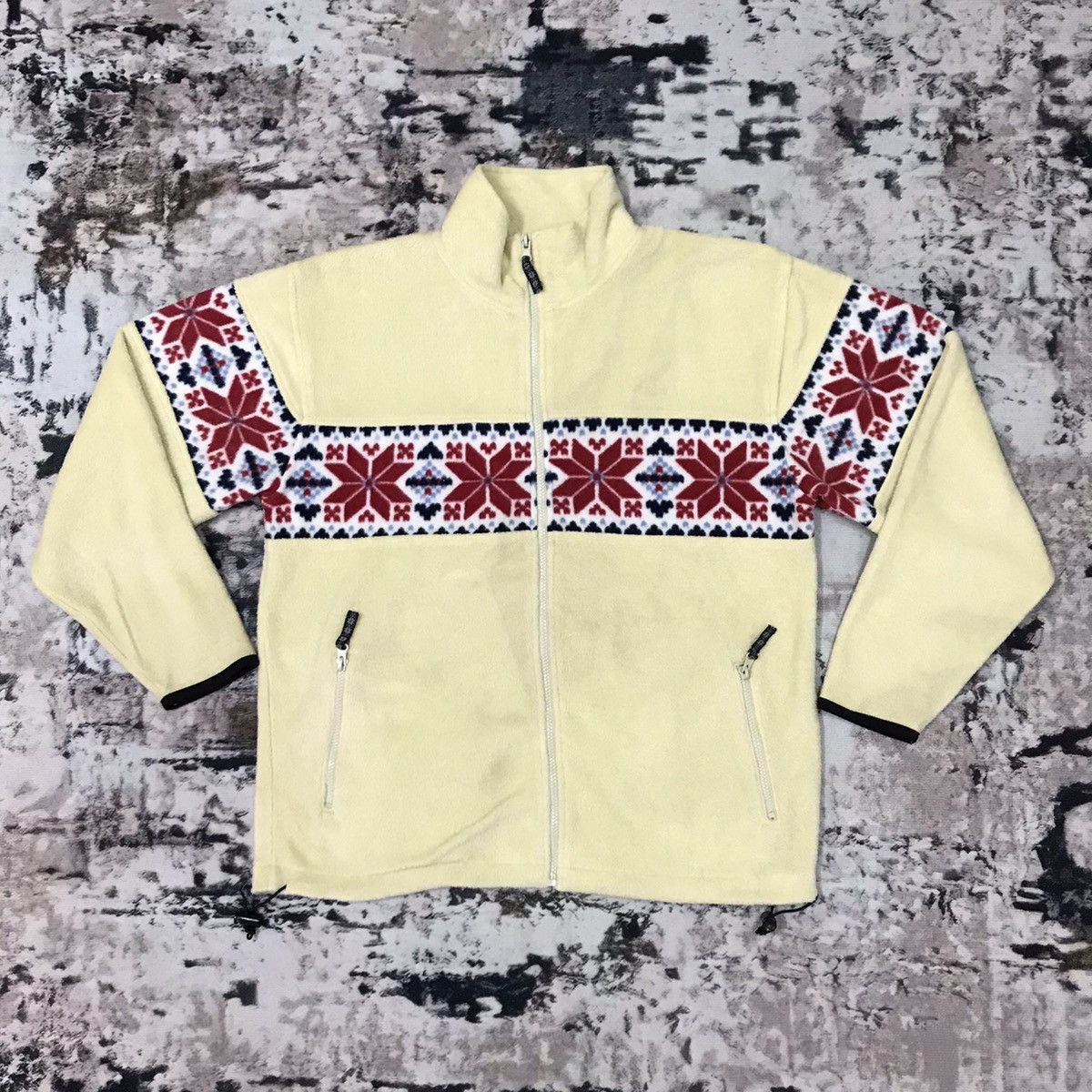 Native × Vintage Vintage Branch Out.Div Native Navajo Fleece Sweater Size US M / EU 48-50 / 2 - 1 Thumbnail