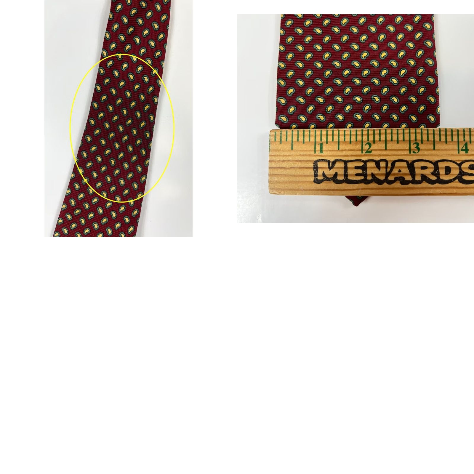 Brooks Brothers VINTAGE Brooks Brothers Makers Silk Tie Paisley Men’s Silk Tie Hand Made in USA Maroon Wide 3.75" 56.5" - Pre-owned Designer Men Size ONE SIZE - 8 Thumbnail