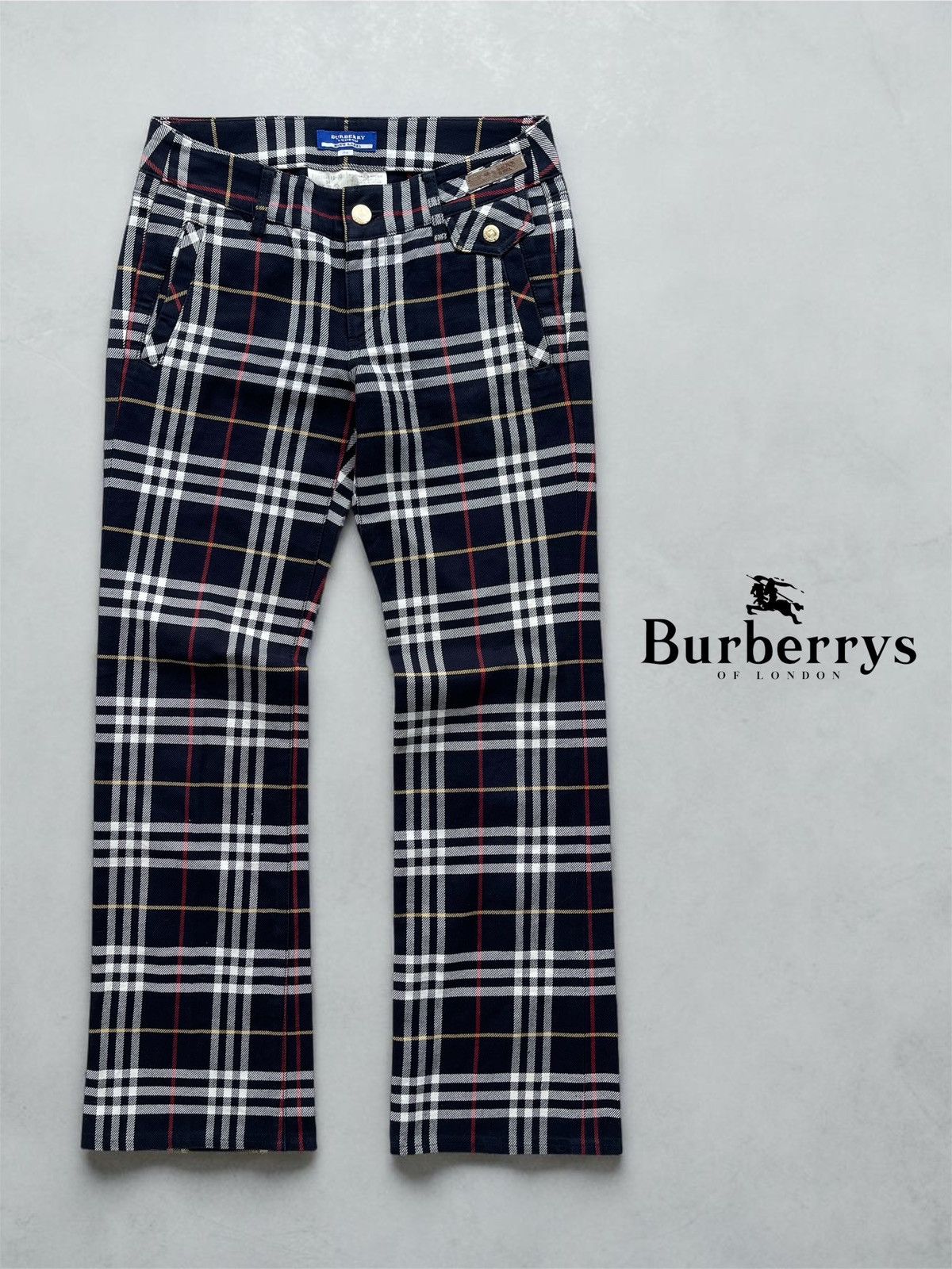 Burberry BURBERRY LONDON BLUE LABEL NOVA CHECK JEANS/PANTS Size 28" / US 6 / IT 42 - 1 Thumbnail