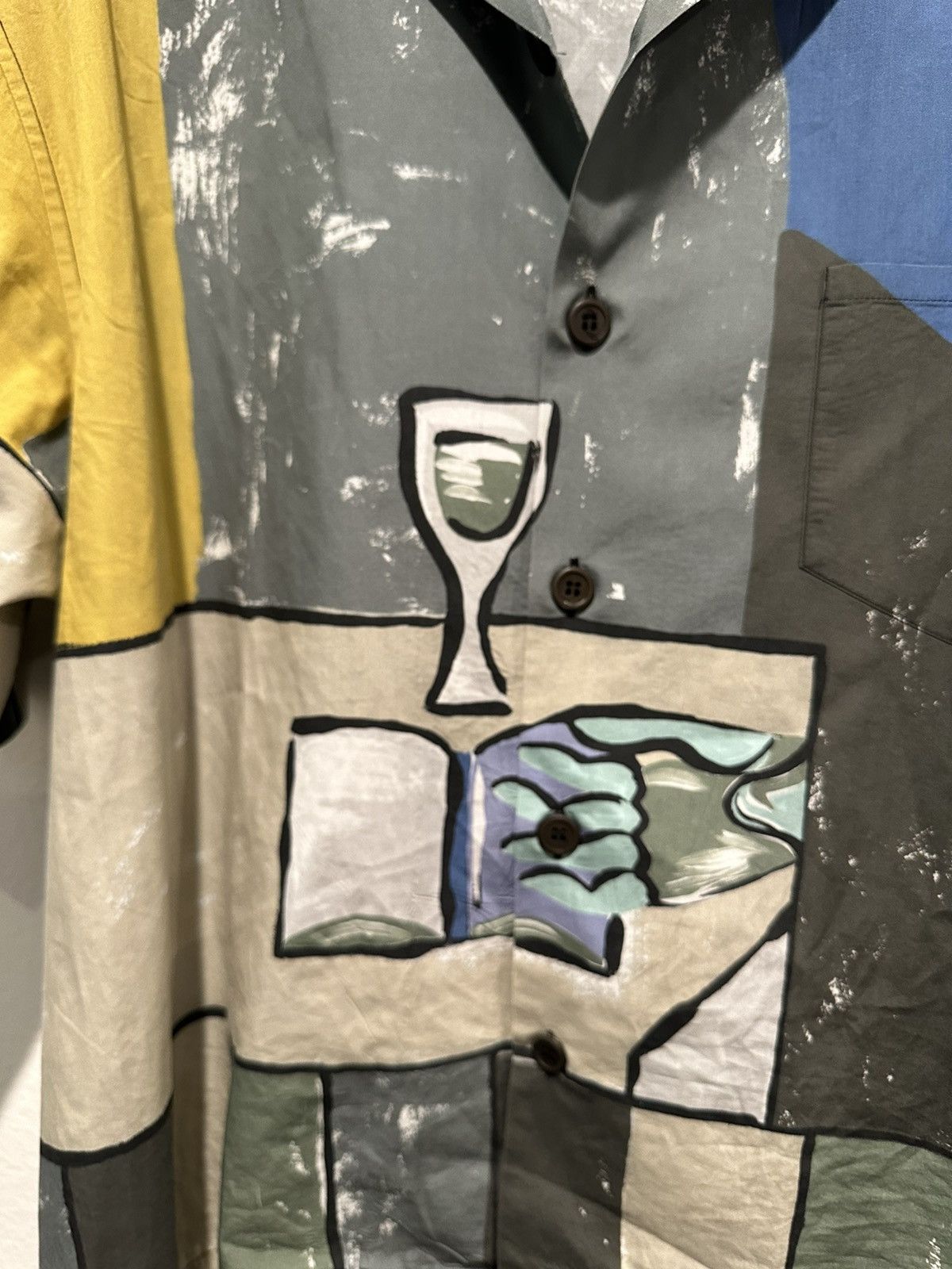 Prada SS17 Abstract Wine Shirt Size US XL / EU 56 / 4 - 3 Thumbnail