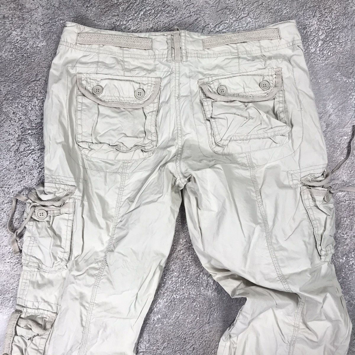 Vintage Vintage 90s Baggy Cargo Pants Parachute Flared Grunge 30 Size 30" / US 8 / IT 44 - 7 Thumbnail