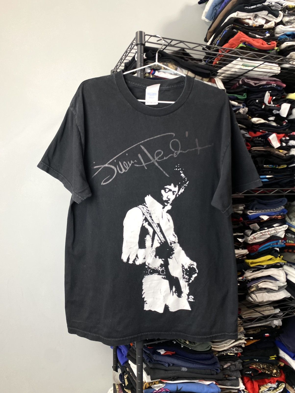 💥 Rare! 00’s Vintage Jimi Hendrix T Shirt Big Print