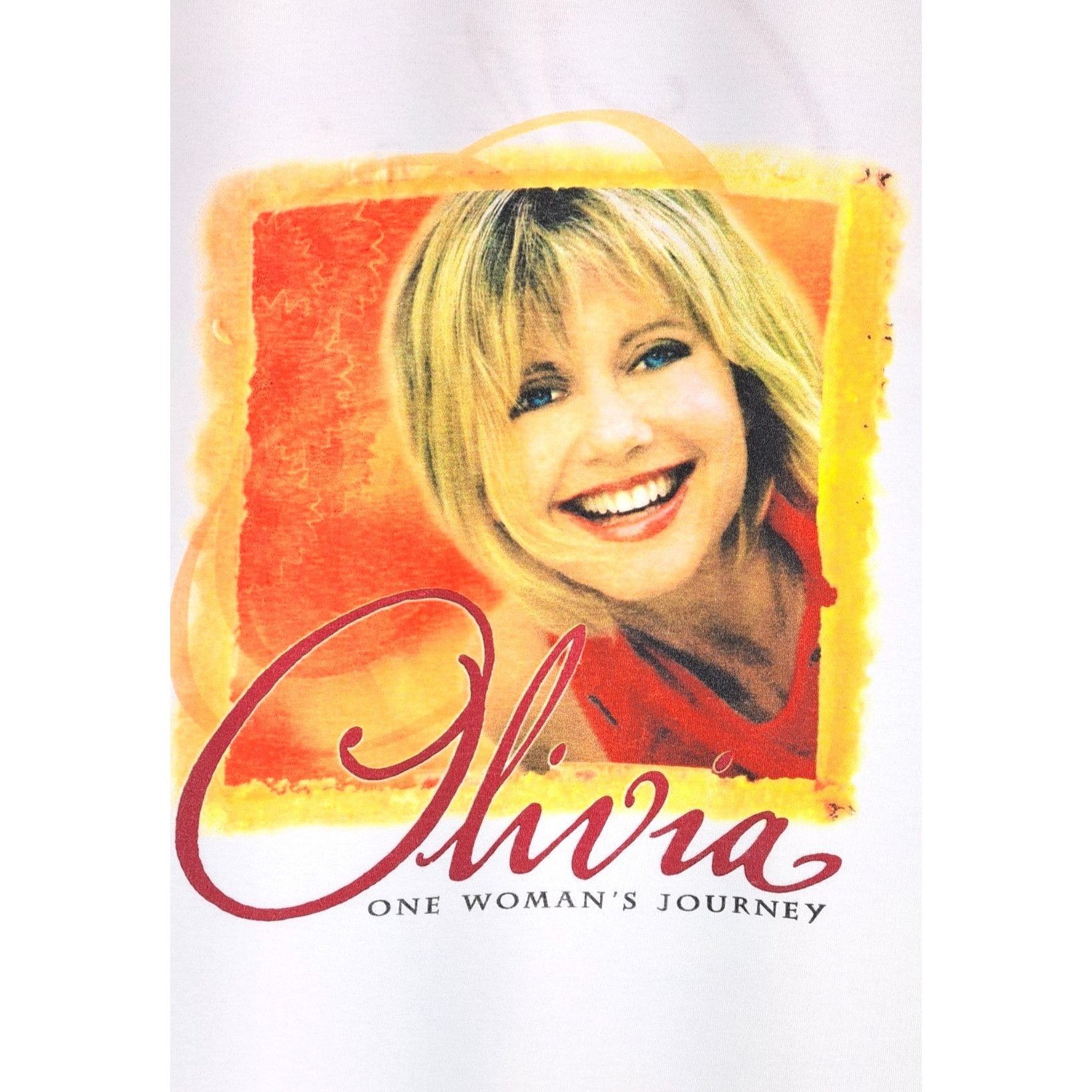 Gildan Vintage Olivia Newton-John One Woman's Journey T-Shirt White Size US L / EU 52-54 / 3 - 3 Thumbnail