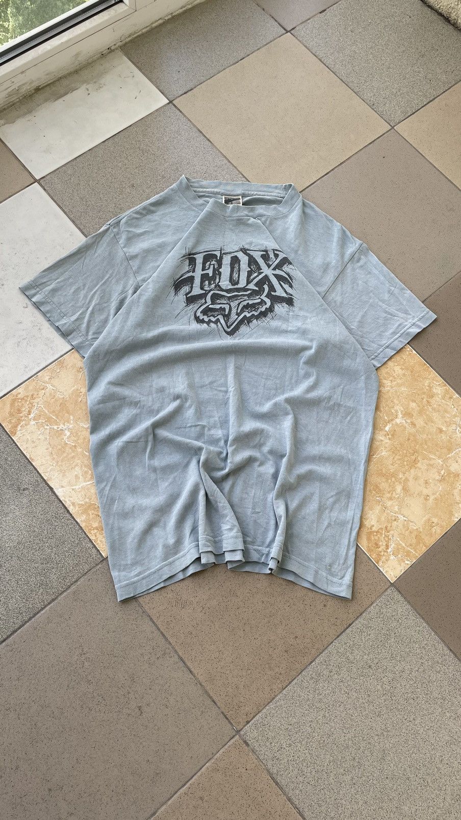 Fox Racing × Vintage Y2K 2000s FOX Racing tshirt hype grey tee printed faded sun Size US M / EU 48-50 / 2 - 2 Thumbnail