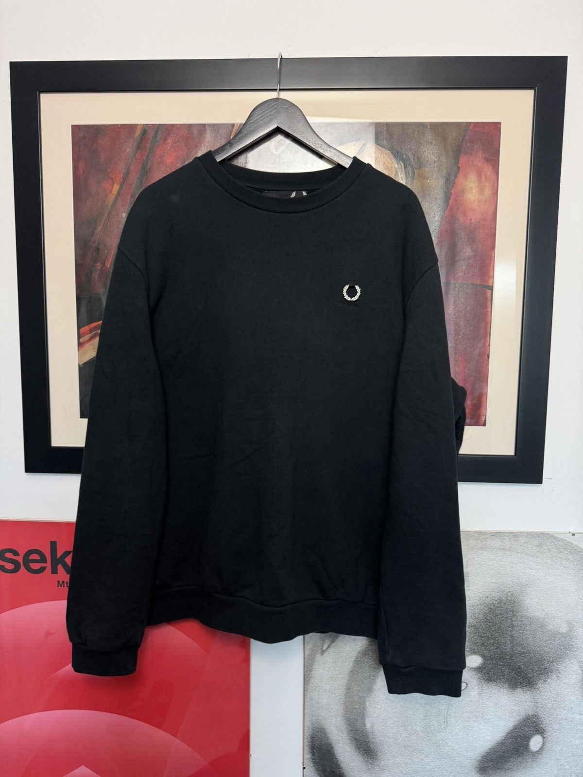 Fred Perry × Raf Simons FW19 Raf Simons x Fred Perry Mini Logo Oversize Crewneck Size US XL / EU 56 / 4 - 1 Thumbnail