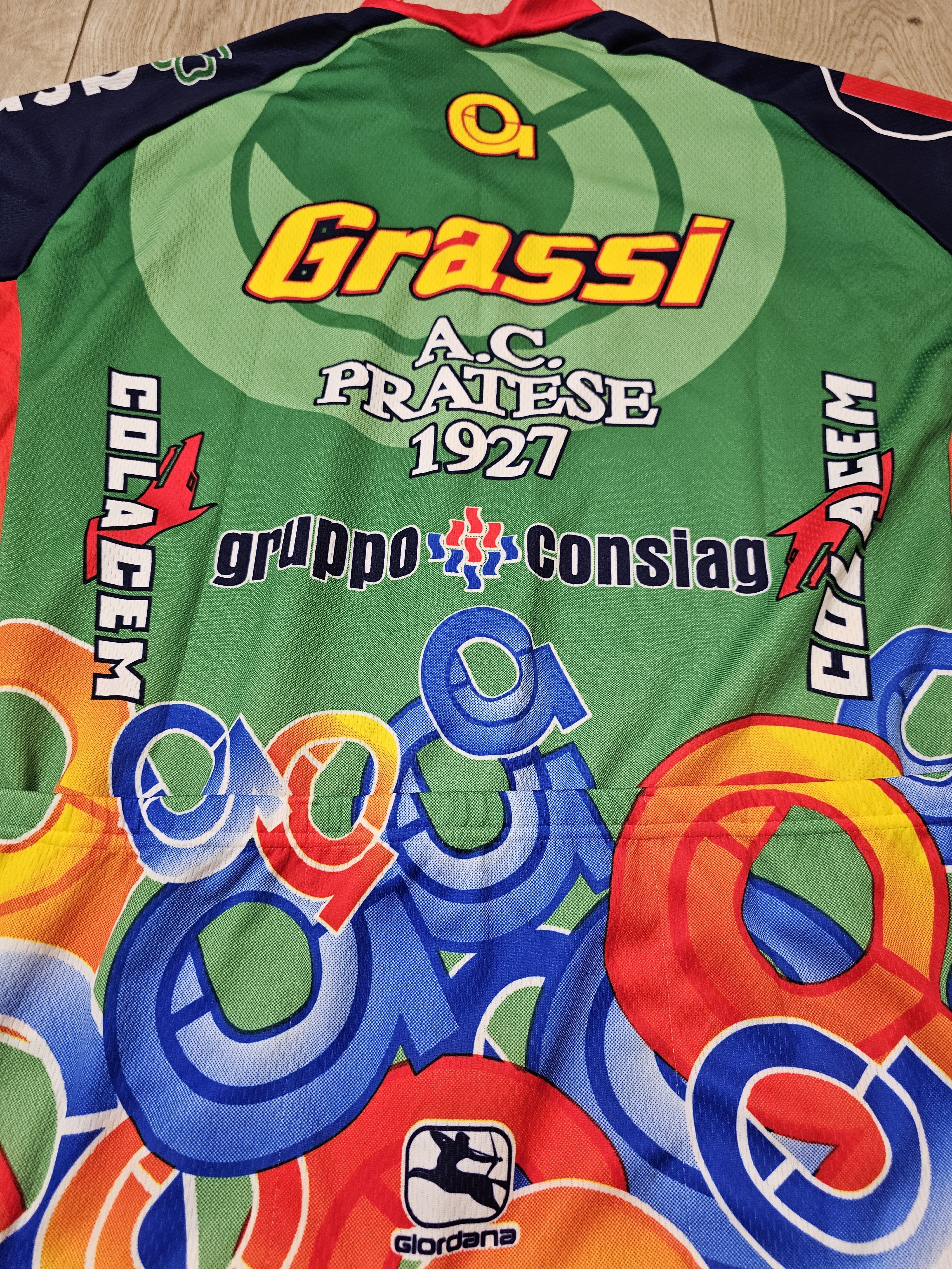 Vintage GRASSI CYCLING JERSEY ITALIA CYCLING TEAM JERSEY ITALY Size US XL / EU 56 / 4 - 5 Thumbnail