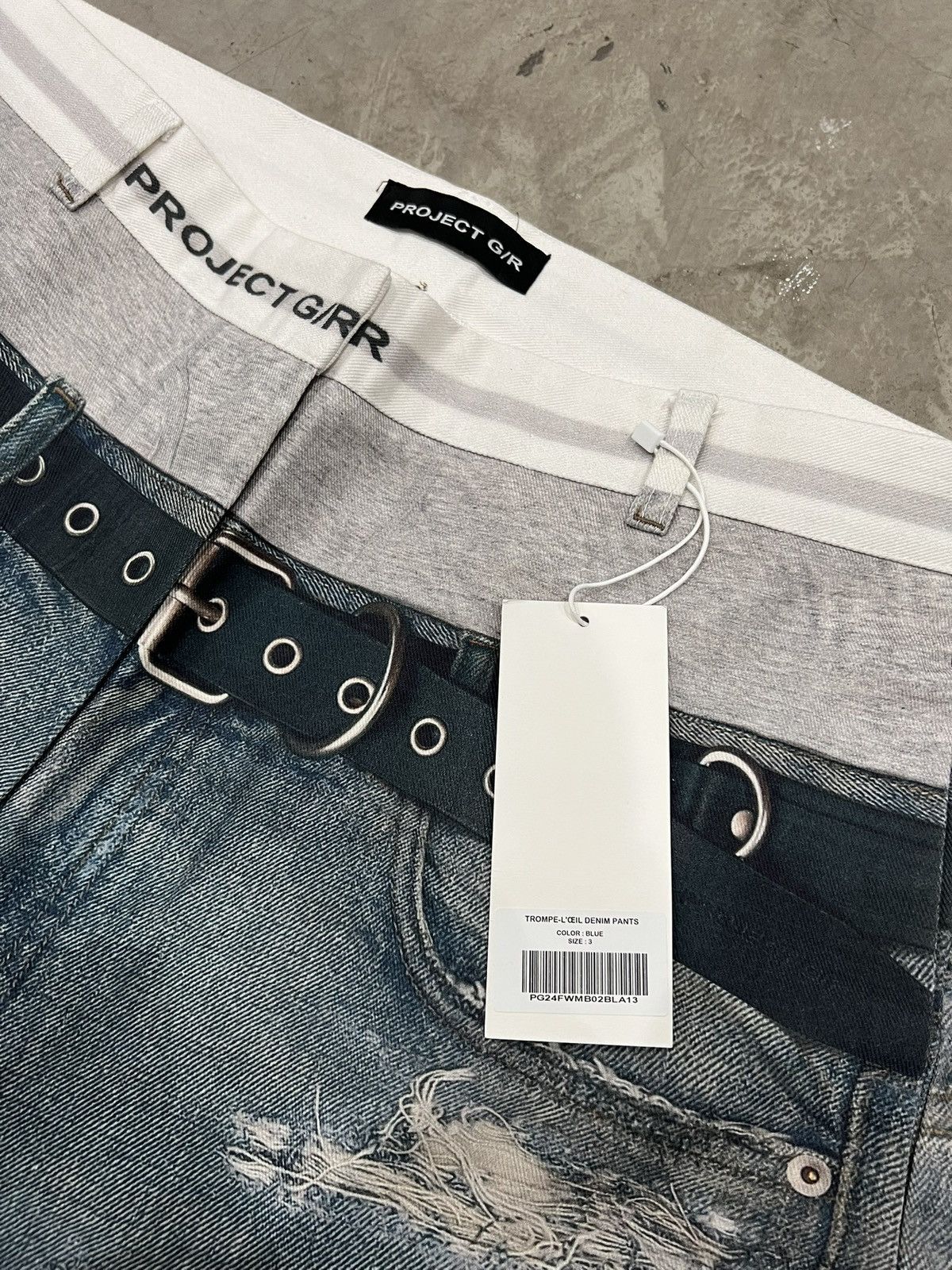 PROJECT G/R Project G/R Trompe-L'ŒIL Denim Pants Sz 3 | Grailed