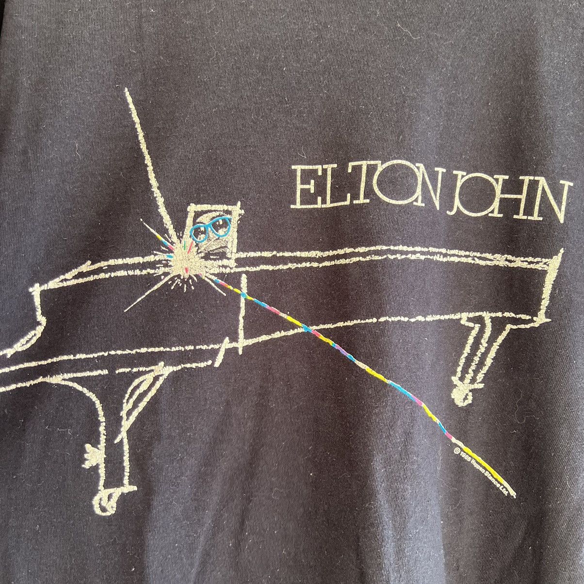 Band Tees × Vintage 1987 Elton John World Tour Band Tee Shirt Brockum Billy Joel Size US M / EU 48-50 / 2 - 7 Thumbnail