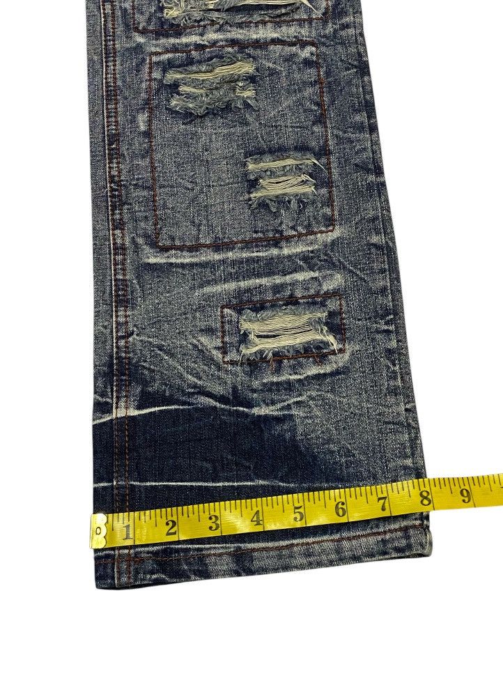 If Six Was Nine × Japanese Brand × LOWBOX LowBox Ripped Distressed Denim Punk Rock Undercover Inspired Size US 32 / EU 48 - 20 Thumbnail