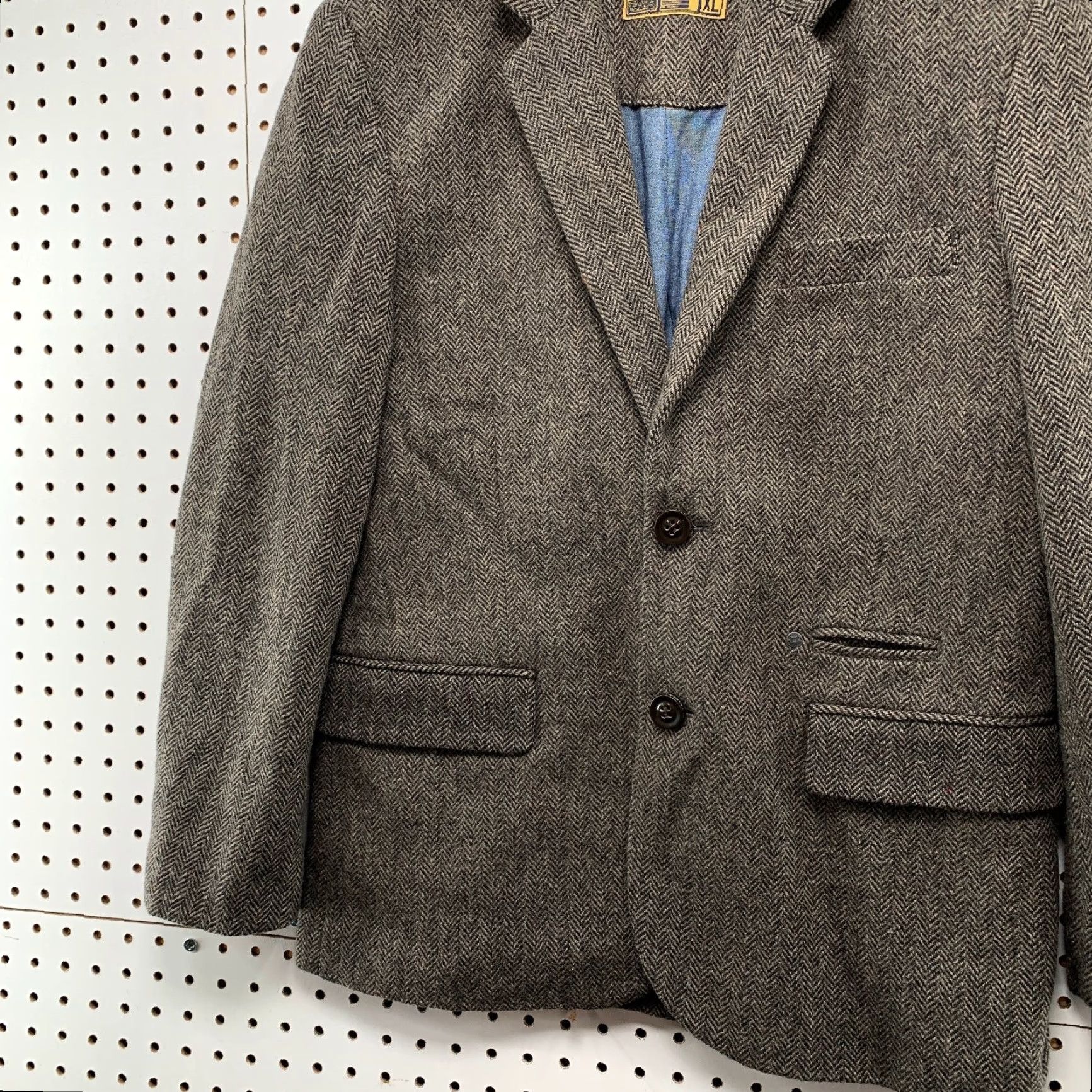 Superdry Superdry Blazer Men XL Wool Herringbone Tweed Jacket Sport Coat Limited 2 Piece Set Size 46R - 3 Thumbnail