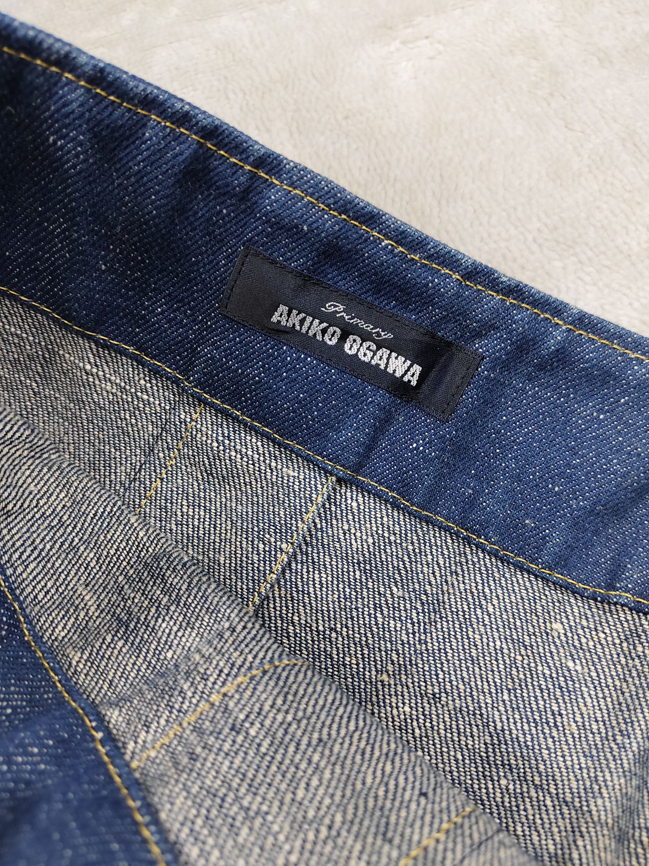 Japanese Brand 90s Akiko Ogawa🇯🇵Primary 17oz Selvedge Denim Archive Skirt Size 29" - 9 Thumbnail