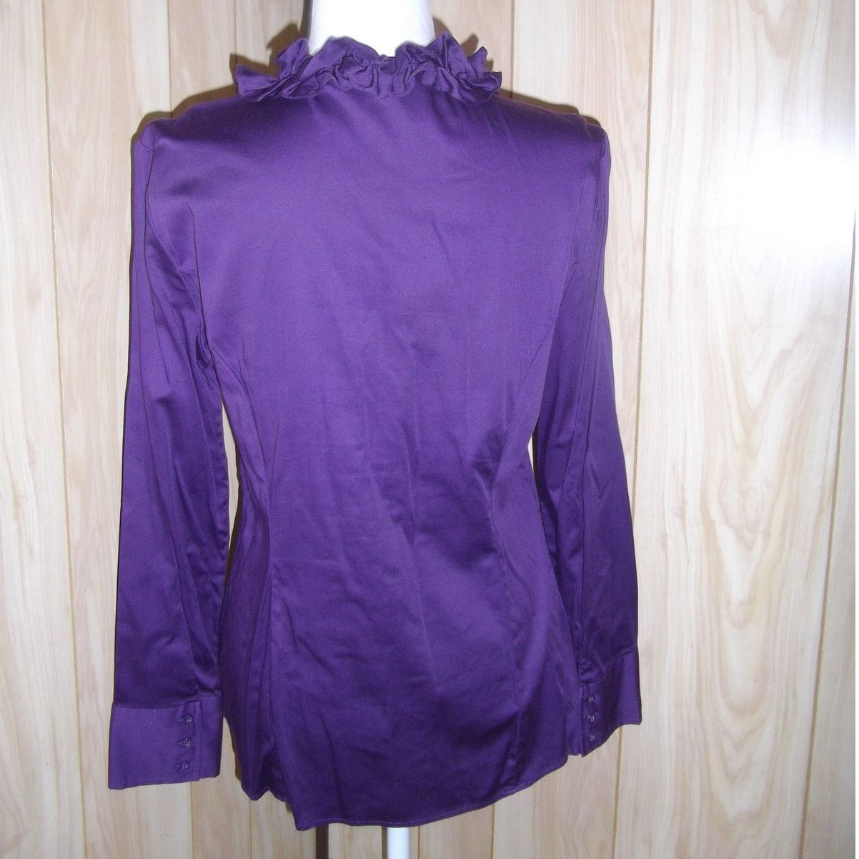 Other Fred David Stretch Purple Ruffled V-Neck Long Sleeve Top M Size M / US 6-8 / IT 42-44 - 2 Thumbnail