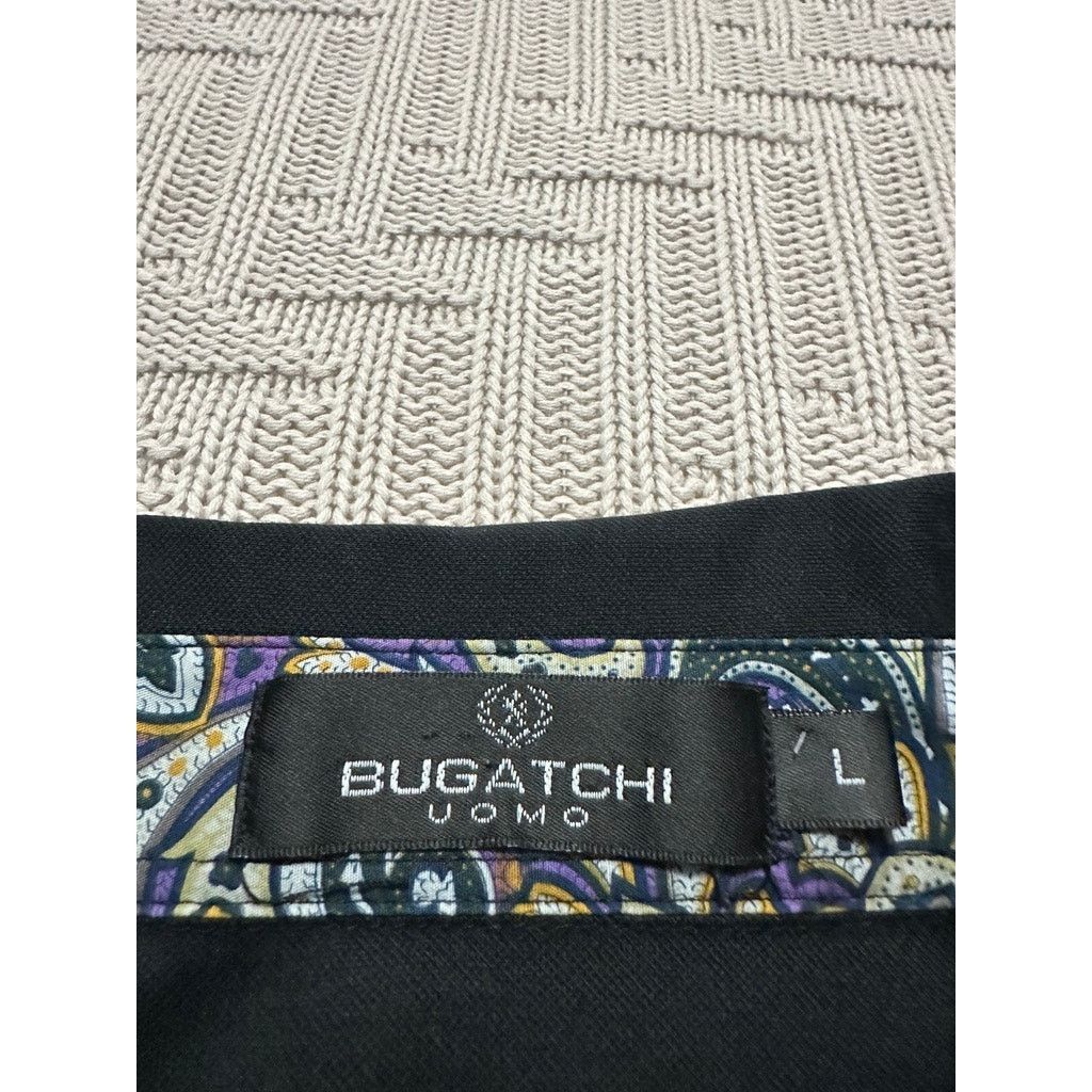 BUGATCHI Bugatchi black long sleeve polo size L Size US L / EU 52-54 / 3 - 4 Thumbnail