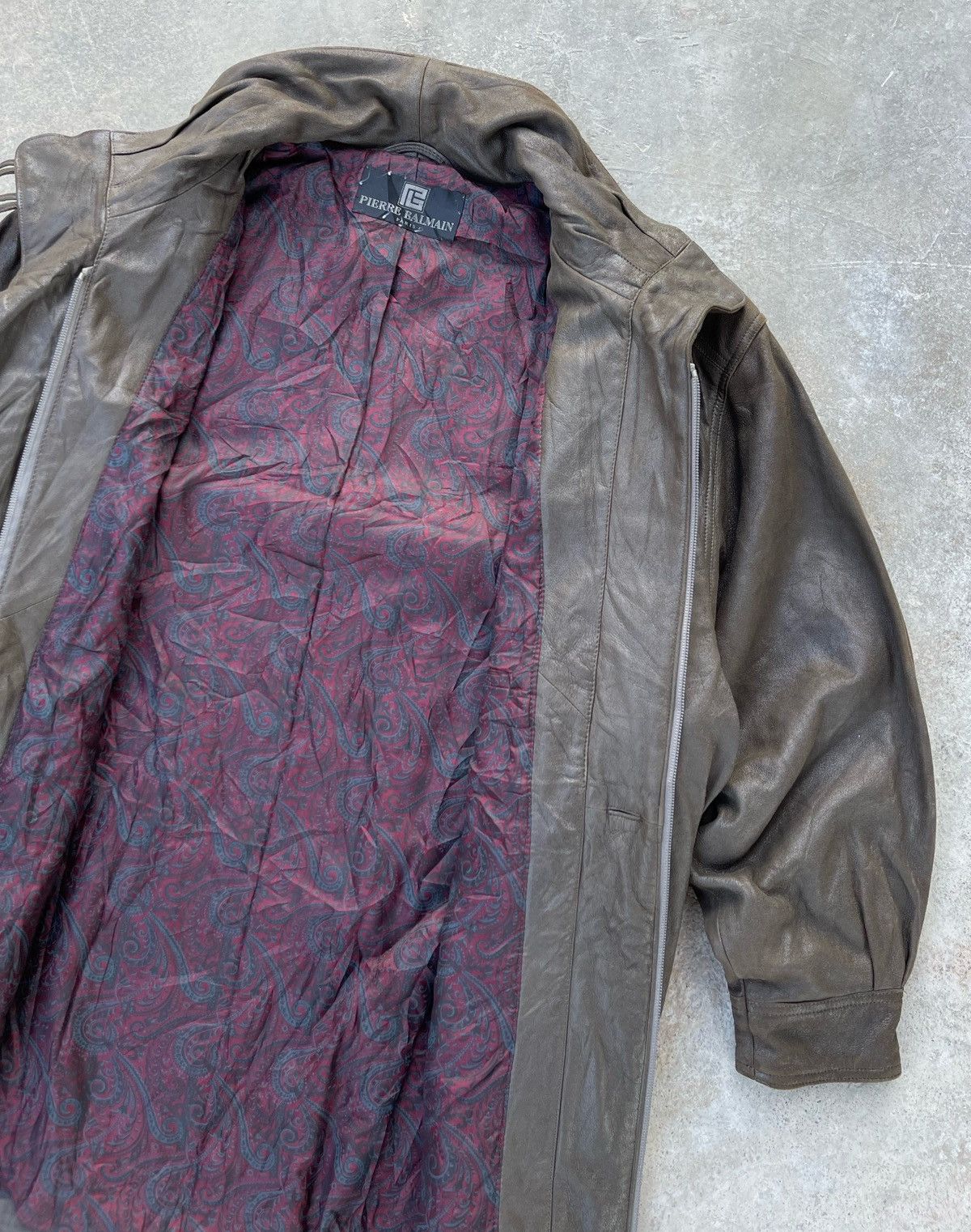 Balmain × Pierre Balmain 🔥VINTAGE PIERRE BALMAIN PARIS GENUINE LEATHER WOMEN'S JACKET Size M / US 6-8 / IT 42-44 - 13 Thumbnail