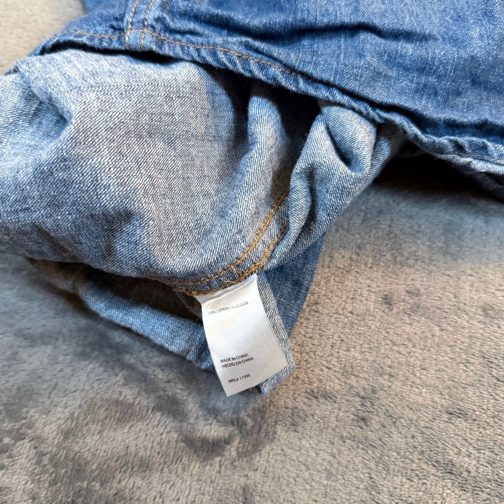 Weatherproof VINTAGE Weatherproof Shirt Denim Blue Western Snap Front Mens Large Size US L / EU 52-54 / 3 - 5 Thumbnail
