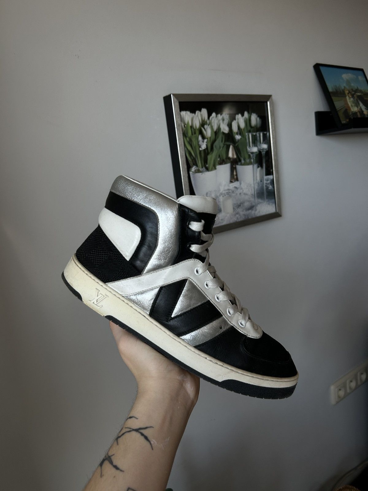 Louis Vuitton Louis Vuitton Paris High Top Damier Sneakers Size US 9 / EU 42 - 3 Thumbnail