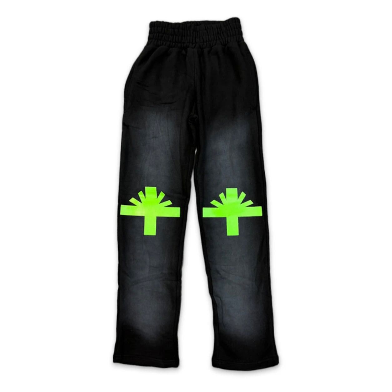 Vertabrae Knee Logo Sweatpants Black/Neon Green Size US 36 / EU 52 - 1 Preview