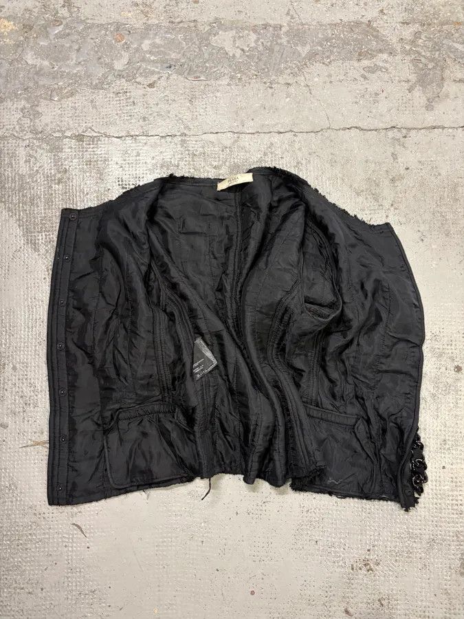 Prada FW2008 Prada Black Bouclé Chain-Front Blazer Jacket Size S / US 4 / IT 40 - 7 Thumbnail