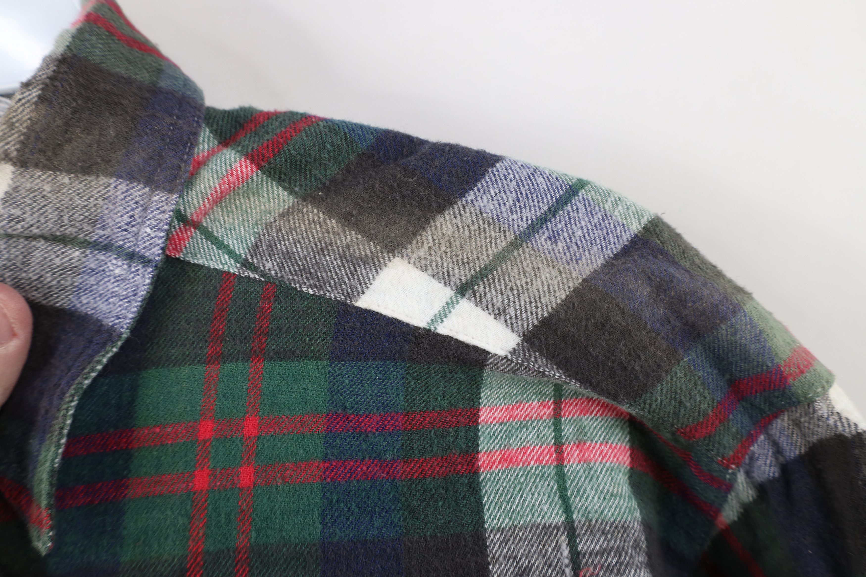 Vintage Vintage 90s Streetwear Flannel Collared Button Shirt Size L / US 10 / IT 46 - 6 Thumbnail