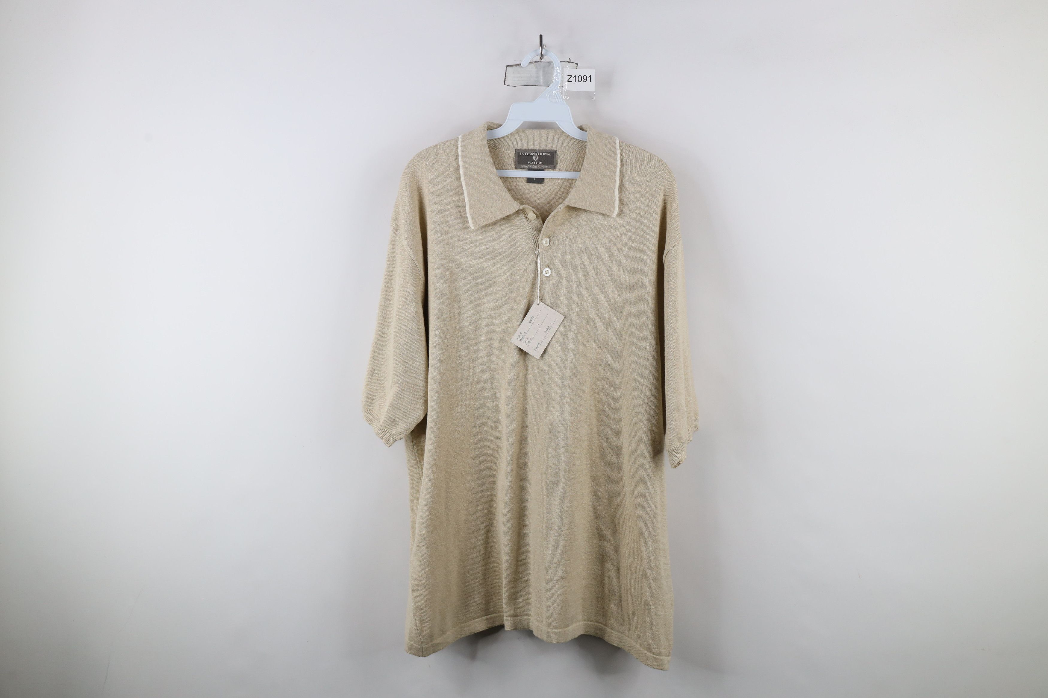 Vintage Deadstock Vintage 90s Streetwear Knit Collared Polo Shirt Size US L / EU 52-54 / 3 - 1 Thumbnail