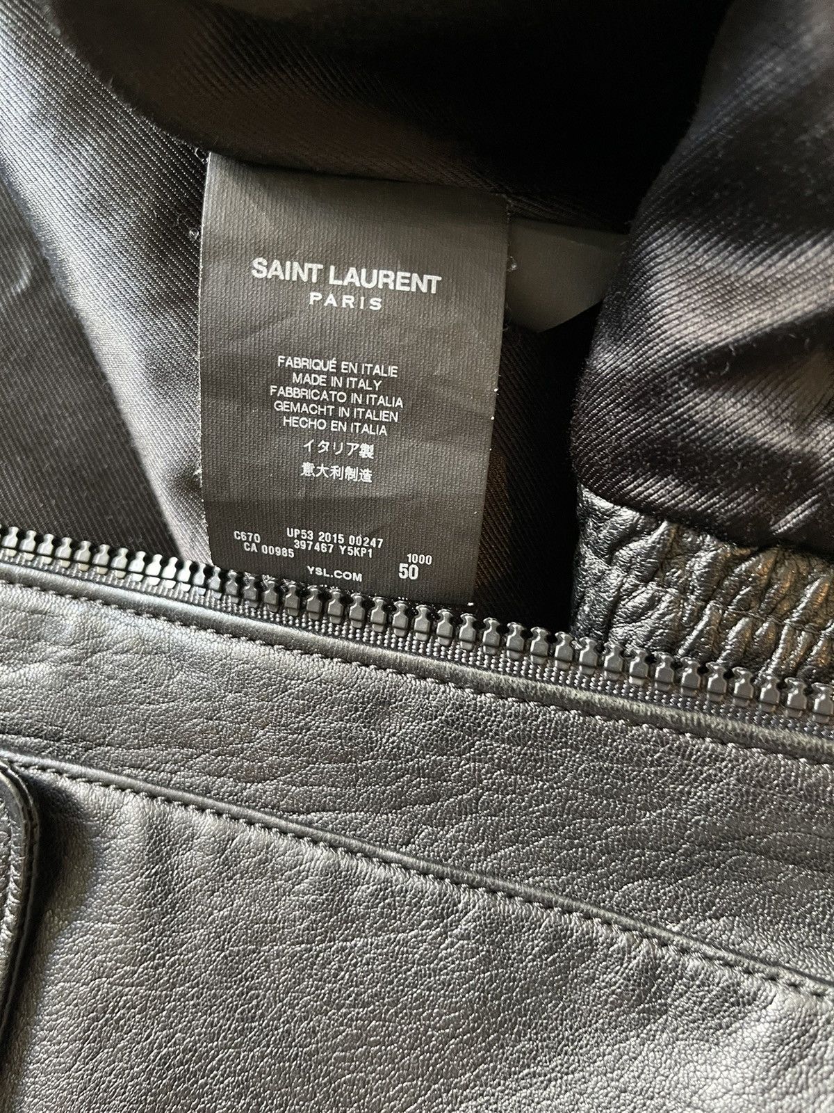Hedi Slimane × Saint Laurent Paris 15AW Leather A-2 Jacket Size US M / EU 48-50 / 2 - 4 Thumbnail
