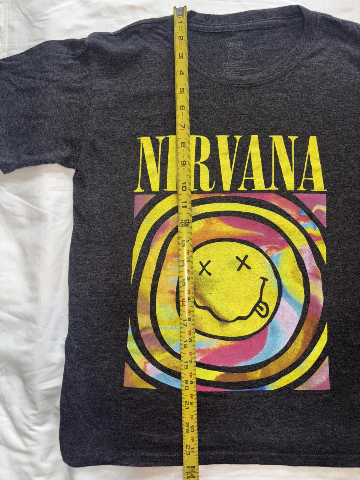 Nirvana Retro Nirvana Smiley Face Graphic Tee - Unisex T-Shirt small Size US S / EU 44-46 / 1 - 5 Thumbnail