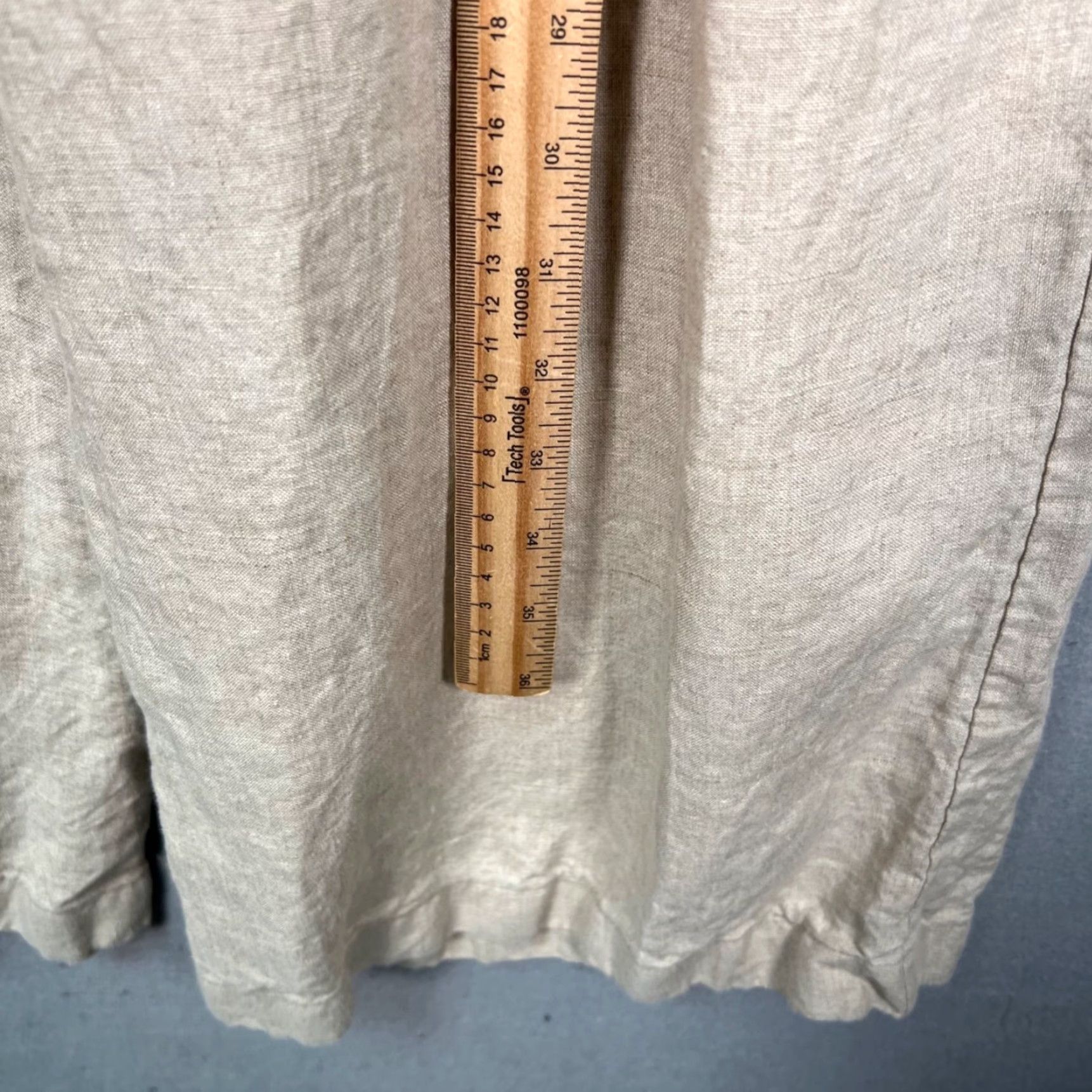 Vintage SiestaParis Womens XS High-Waisted Wide-Leg Linen Pants Beige Size 26" / US 2 / IT 38 - 6 Thumbnail