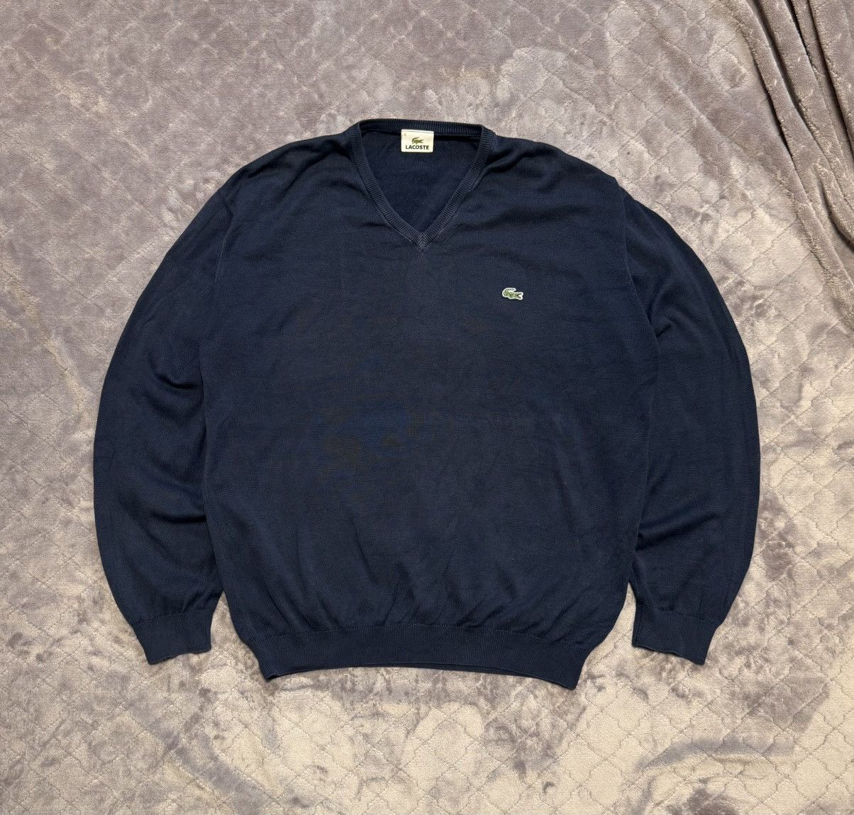 Lacoste × Vintage Vintage Lacoste Cardigan Wool Knitwear Sweater Size US L / EU 52-54 / 3 - 1 Thumbnail