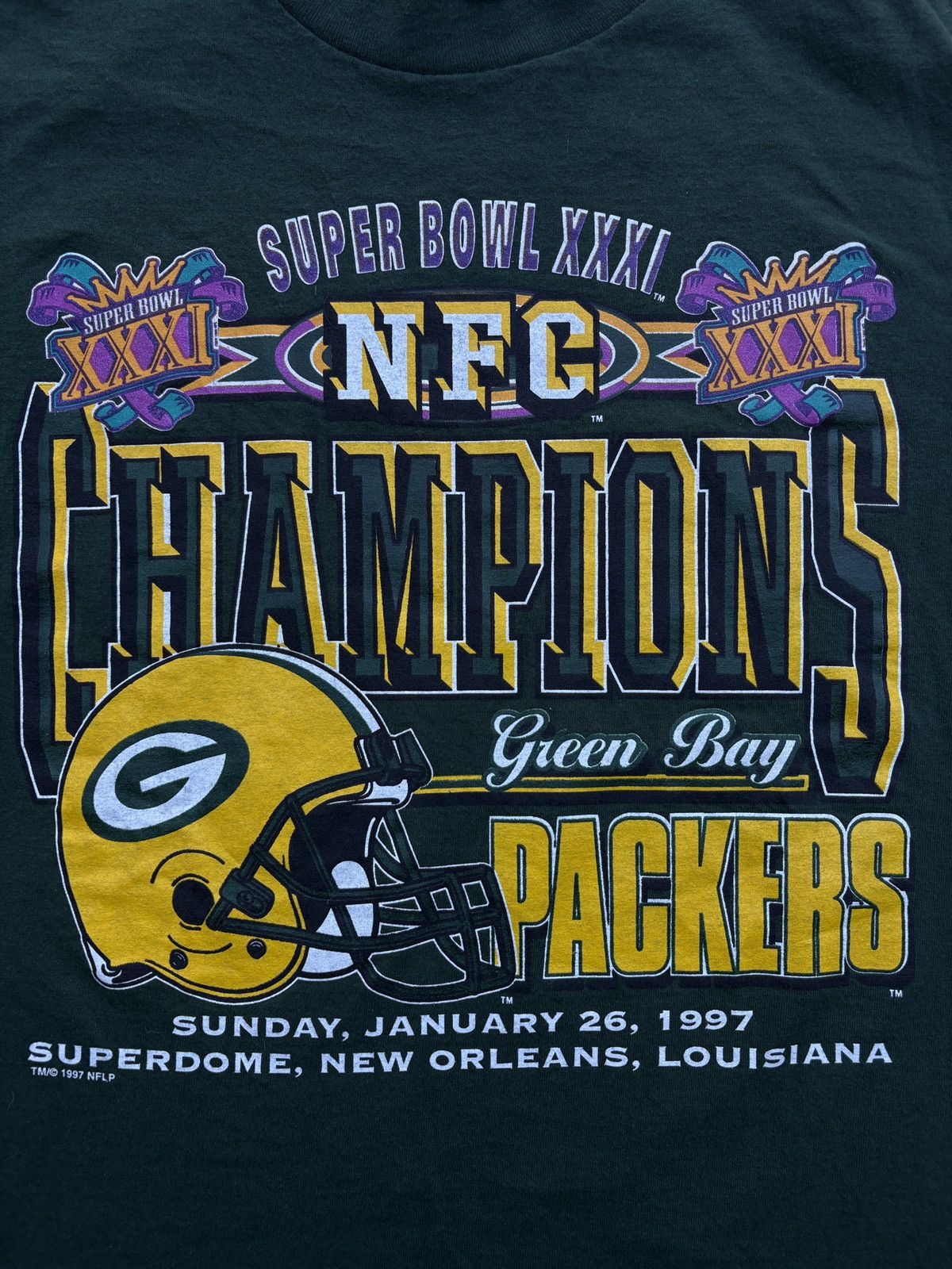 NFL Vintage 1997 NFL Packers “Super Bowl XXXI” Green Tee Size L Size US L / EU 52-54 / 3 - 4 Thumbnail