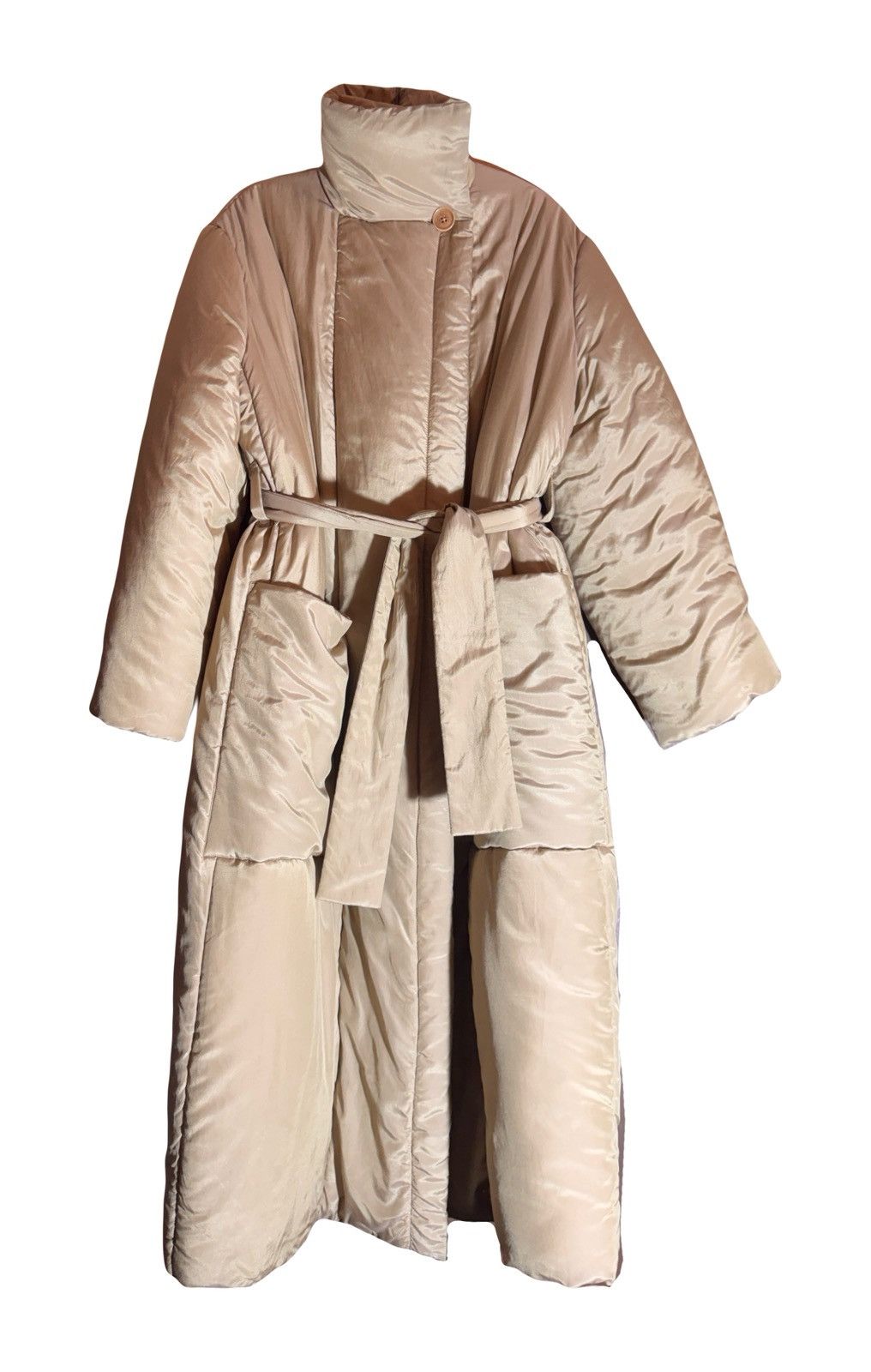Lemaire lemaire runway fw21 beige silk dawn jacket coat 38 Size S / US 4 / IT 40 - 1 Thumbnail