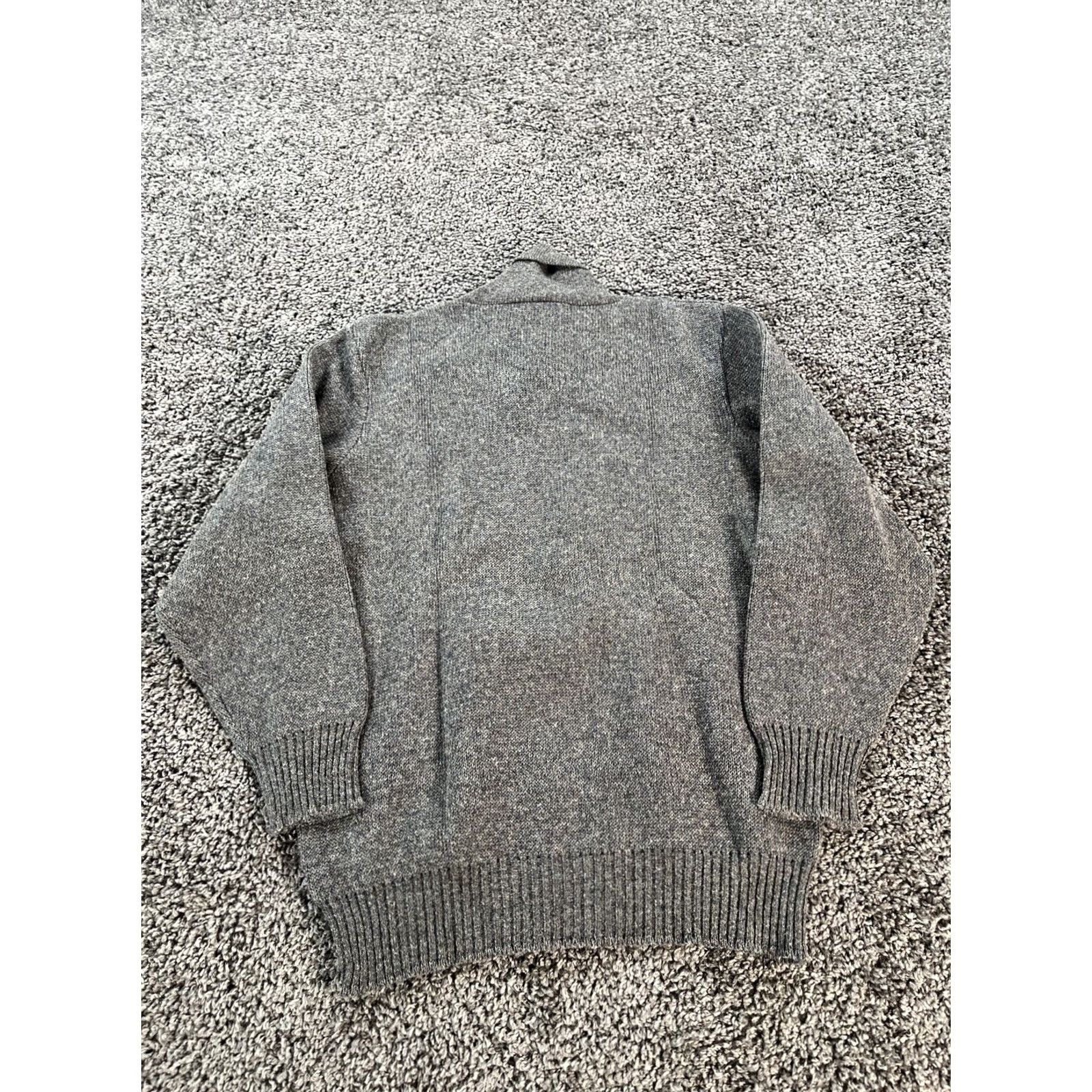 Vintage VINTAGE Marled Sweater Mens XL Gray Wool High Neck Knit Long Sleeve Pullovers 70s Winter Skiing Casual Regular Cuff Hem Size US XL / EU 56 / 4 - 5 Thumbnail