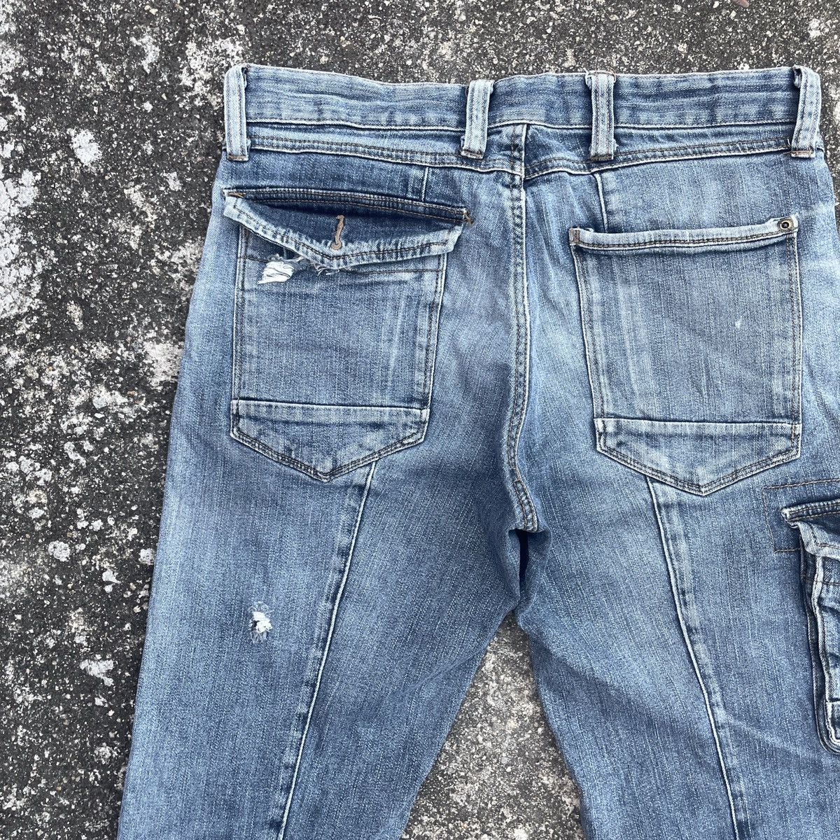 Japanese Brand Vintage Unbranded Tactical Mulitpocket Distressed Denim Size US 32 / EU 48 - 8 Thumbnail