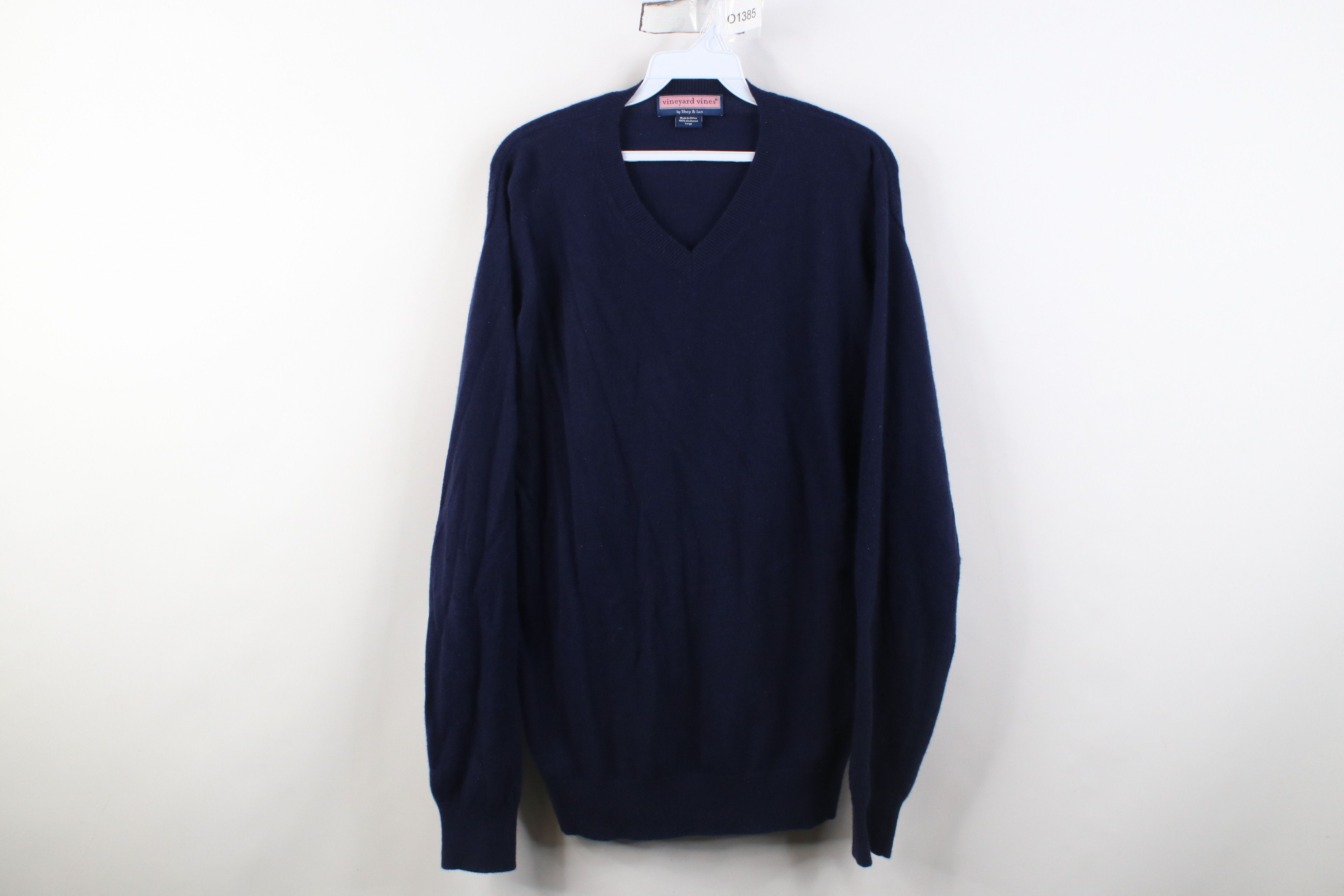 Vineyard Vines Vineyard Vines Soft Cashmere Knit V-Neck Sweater Navy Blue Size US L / EU 52-54 / 3 - 1 Thumbnail