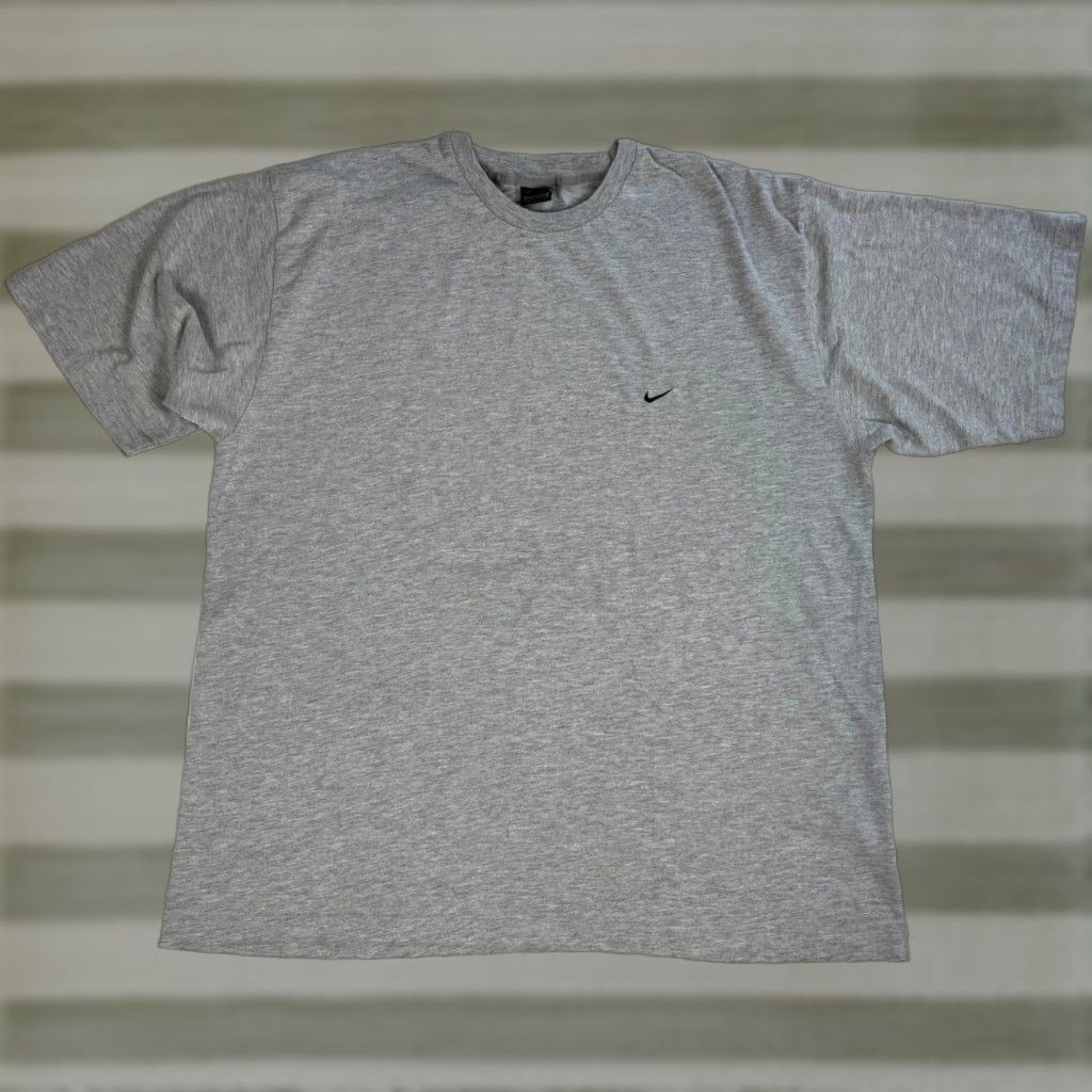 Nike Nike 2XL T-Shirt Men’s Vintage 90s Crew Neck Short Sleeve Gray Cotton Blend Logo Shirt Size US XXL / EU 58 / 5 - 1 Thumbnail