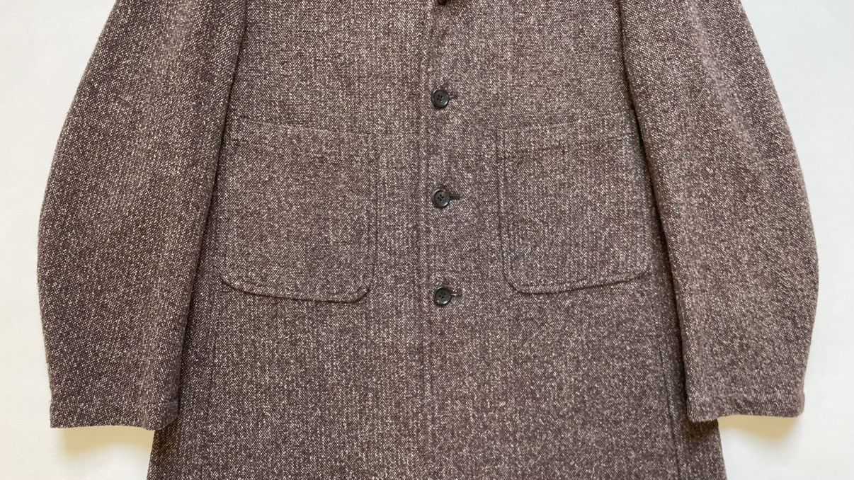 Comme des Garcons Homme Plus S/S 1995 Brown Weave Cotton Overcoat Size US M / EU 48-50 / 2 - 7 Thumbnail