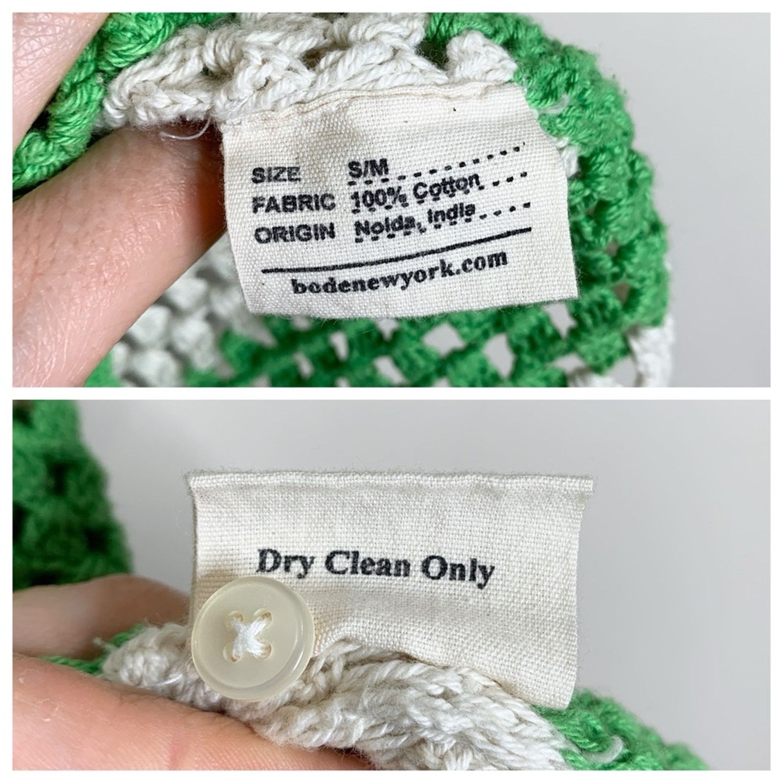 Bode Bode Crochet Shirt (Sz S/M) Flagship Striped Green Cream Size US M / EU 48-50 / 2 - 15 Thumbnail