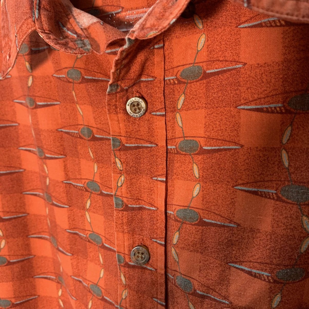 Woolrich Woolen Mills Woolrich Shirt Mens Size L Orange Kayak Outdoor Short Sleeve Size US L / EU 52-54 / 3 - 5 Thumbnail