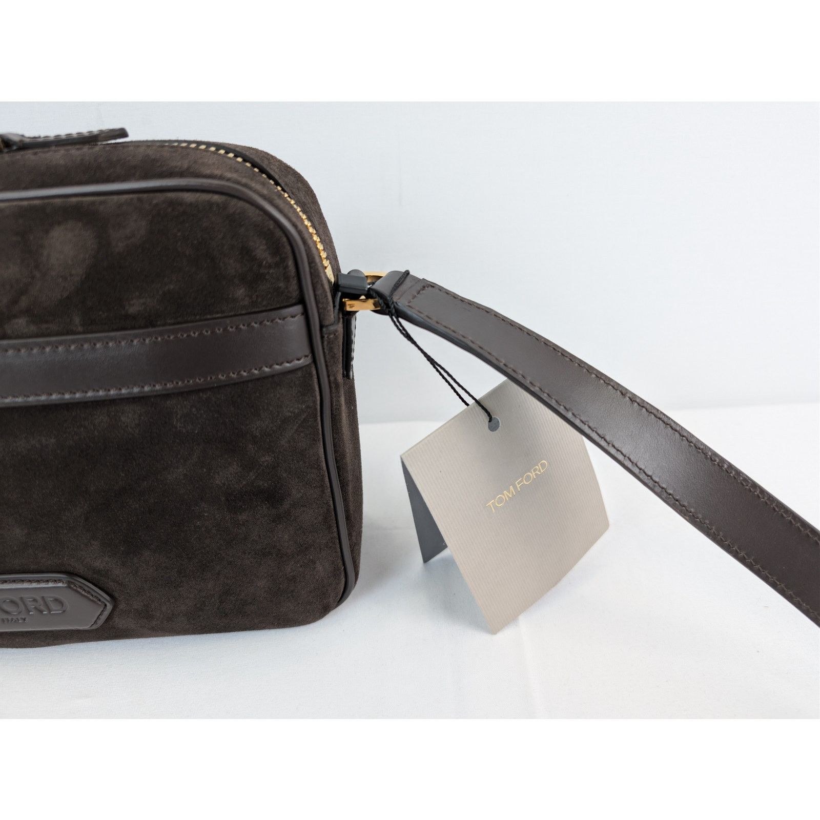 Tom Ford o1rshd1 Logo-Embossed Leather Messenger Bag in Brown Size ONE SIZE - 4 Thumbnail