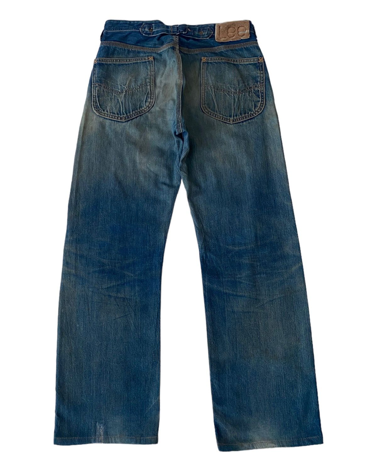 Lee VINTAGE LEE x UNION MADE SELVEDGE DISTRESS DENIM BUCKLE BACK Size US 30 / EU 46 - 4 Thumbnail
