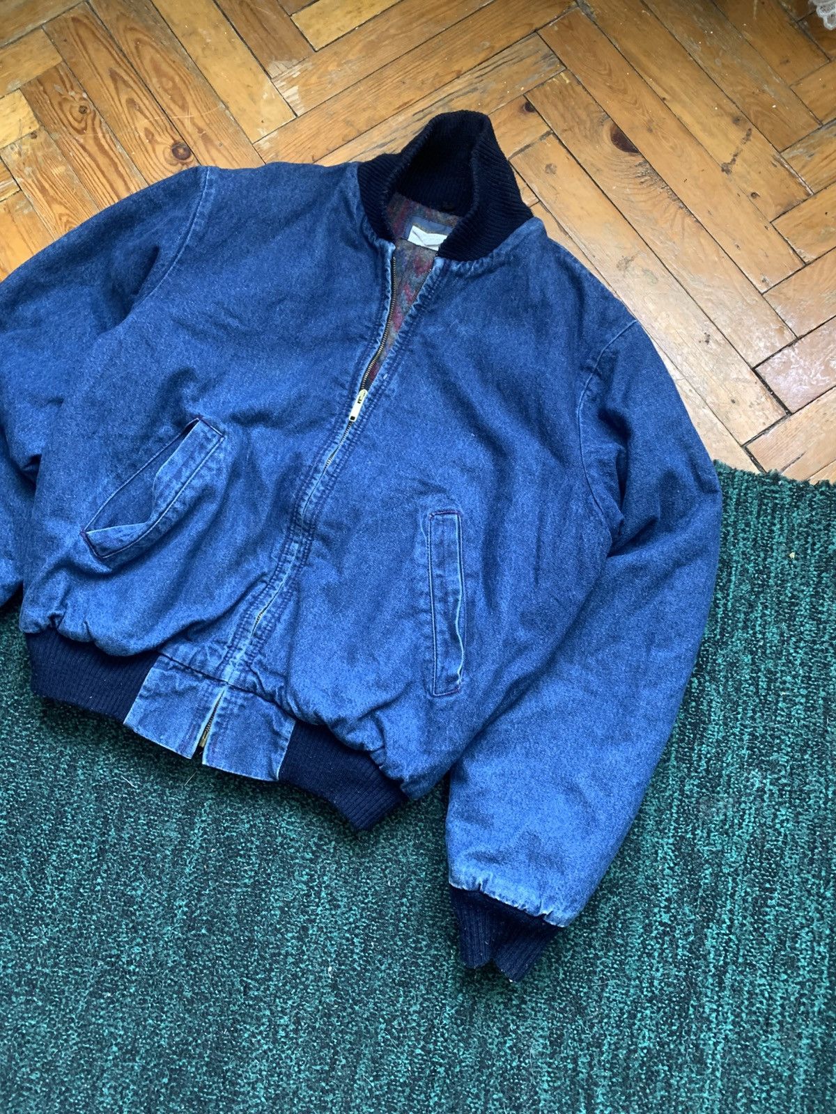 Oshkosh 🔥VINTAGE OSHKOSH DENIM BOMBER 90s MADE IN USA Size US S / EU 44-46 / 1 - 6 Thumbnail