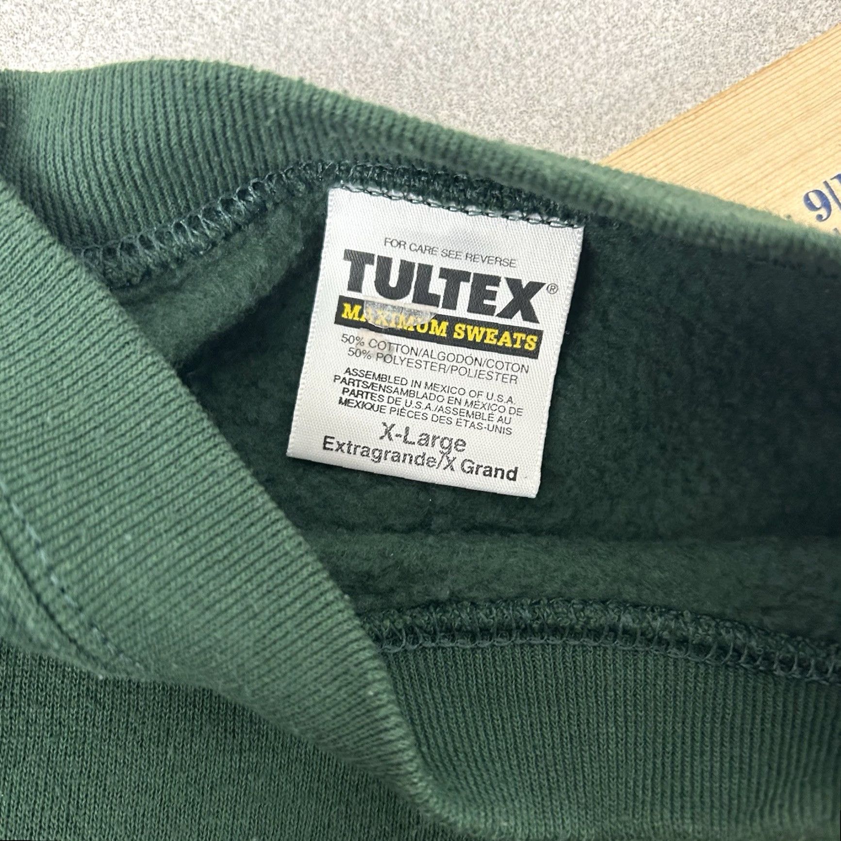 Tultex VINTAGE Montana Tultex Maximum Sweats Crewneck Sweatshirt USA Made 90s Green XL Size US XL / EU 56 / 4 - 4 Thumbnail