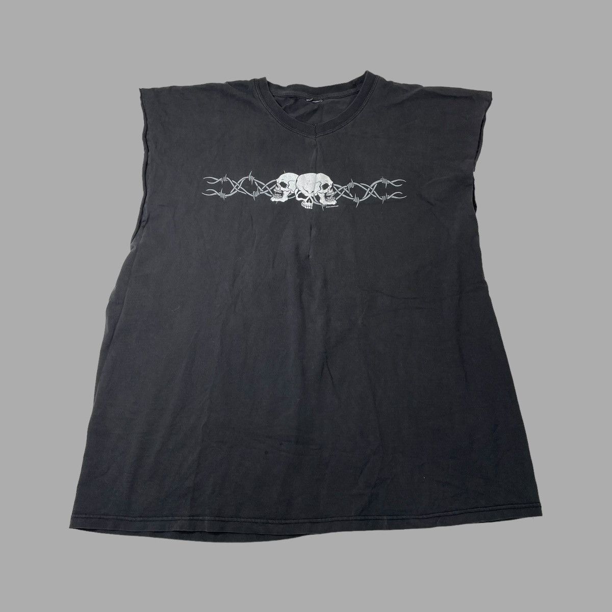 Vintage Vintage y2k skull graphic tank top Size US XL / EU 56 / 4 - 1 Thumbnail