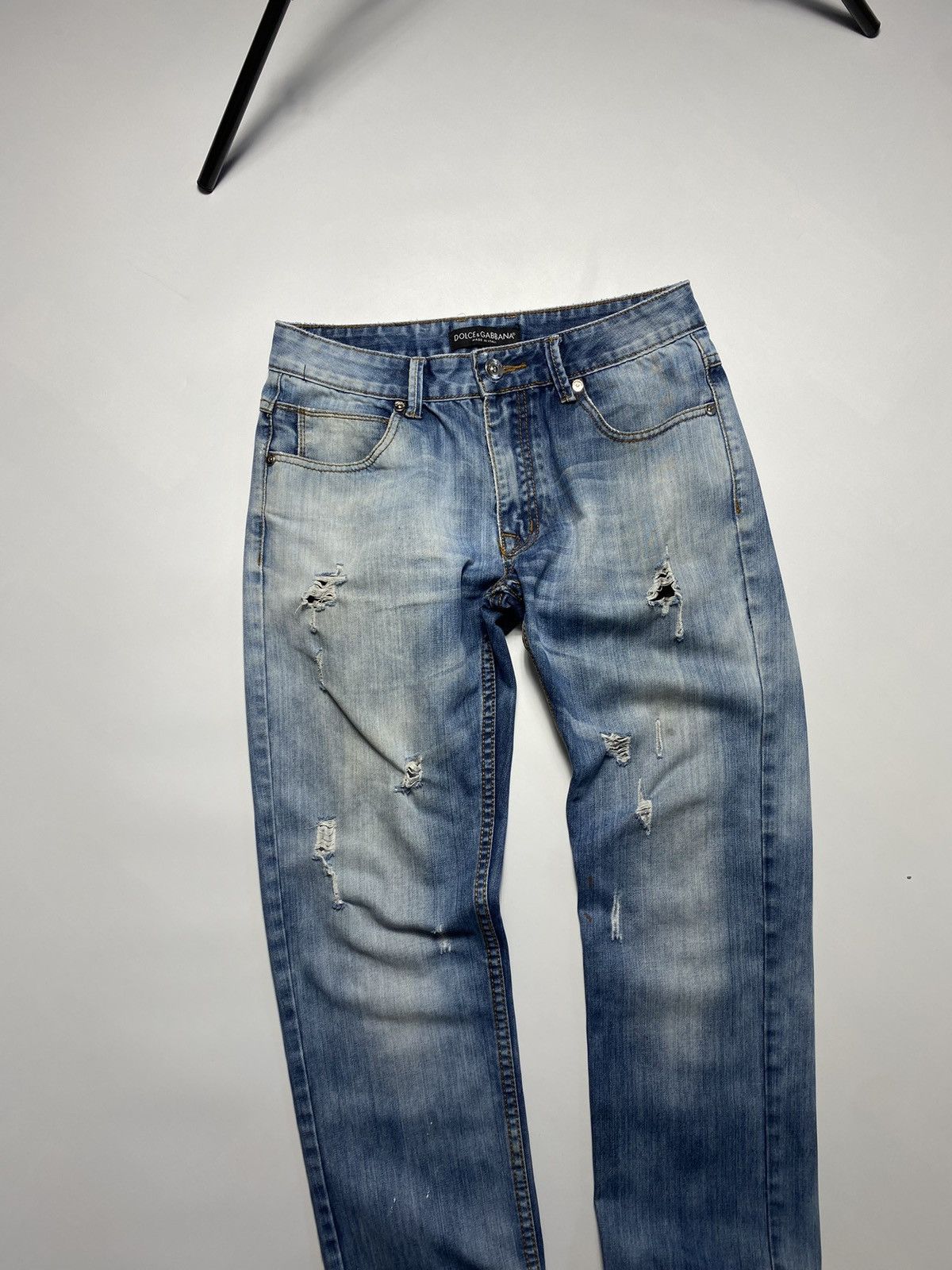 Dolce & Gabbana × Vintage Vintage Dolce Gabbana Washed Denim Distressed Y2K Retro 00s Size US 32 / EU 48 - 3 Thumbnail